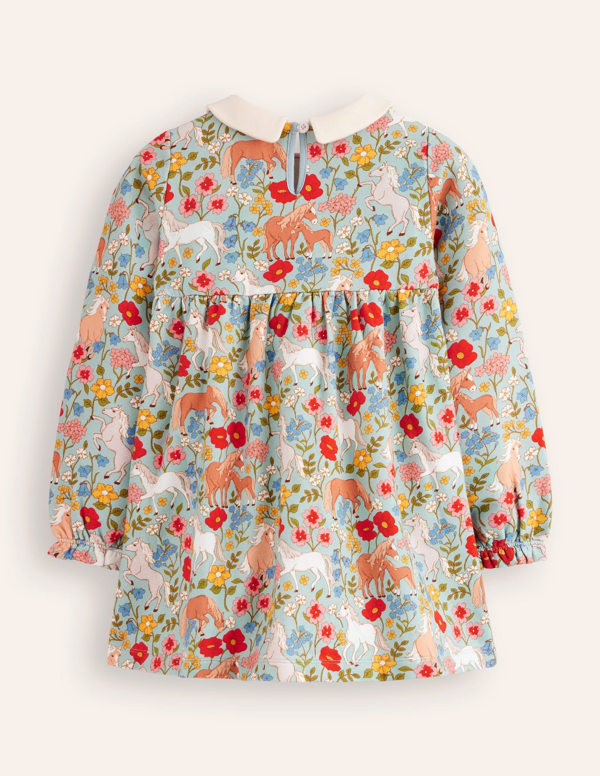 Collared Tunic-Blue Pony Floral-2