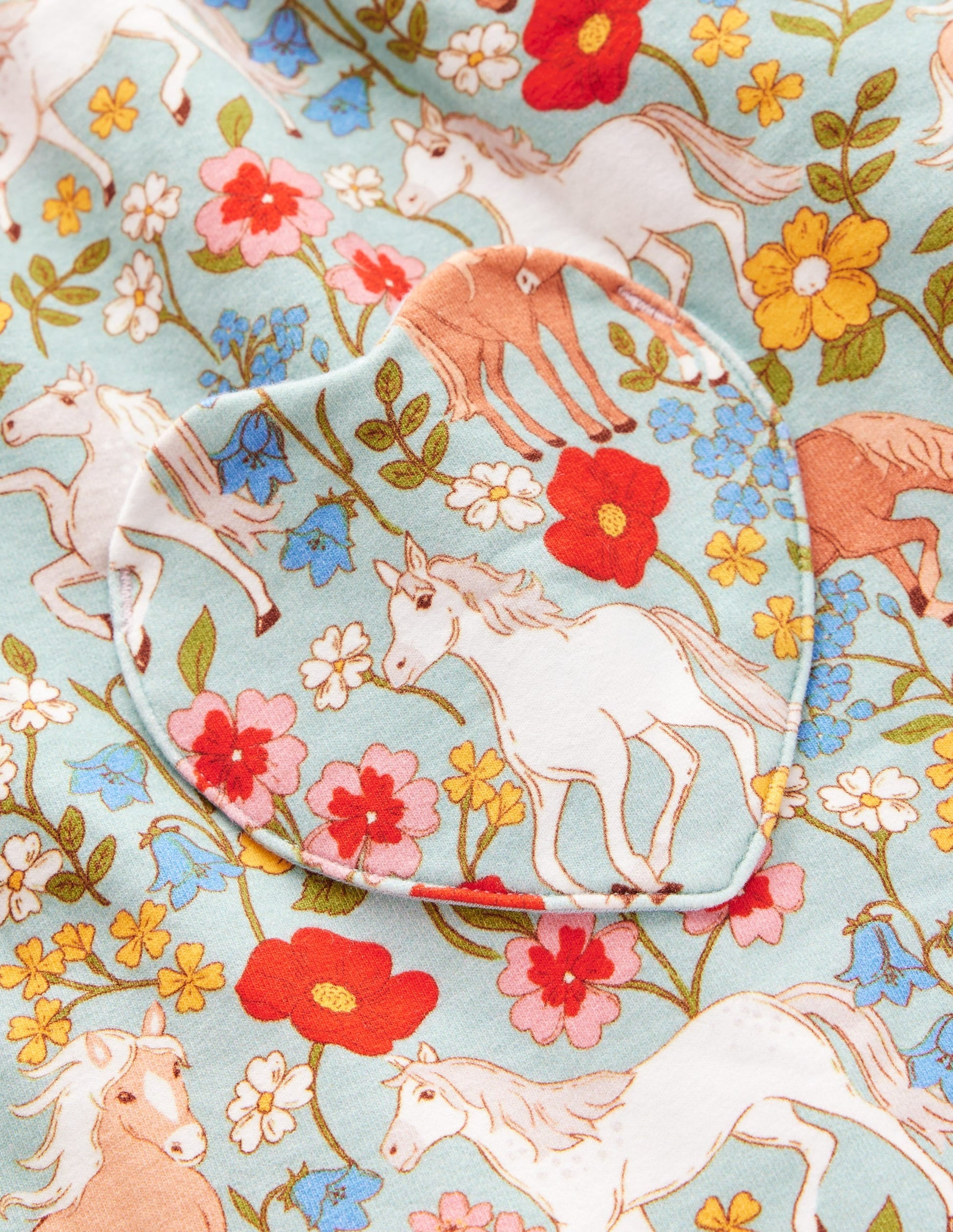 Collared Tunic-Blue Pony Floral-3
