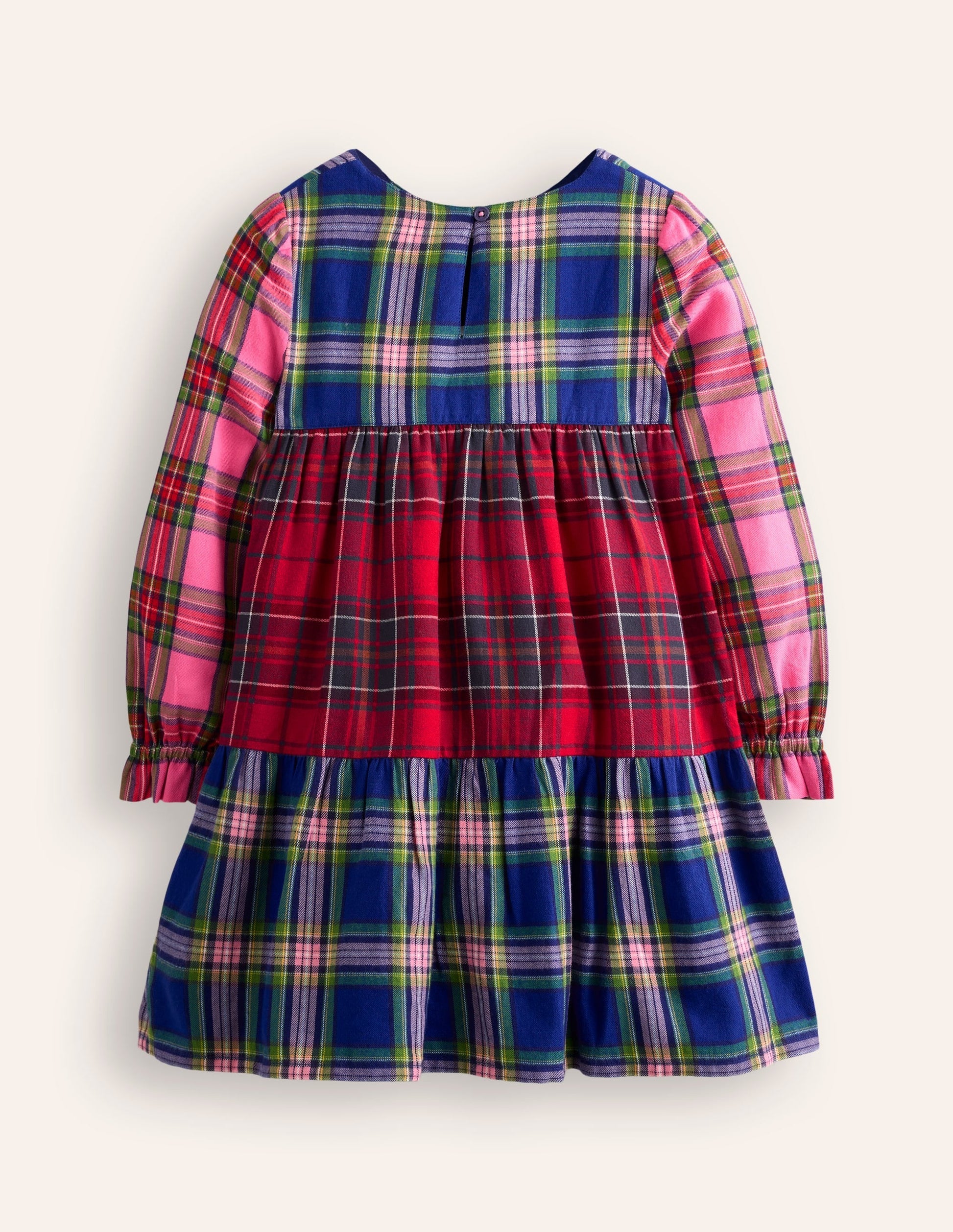 Betsy Tiered Twirly Dress-Tartan Hotchpotch-2