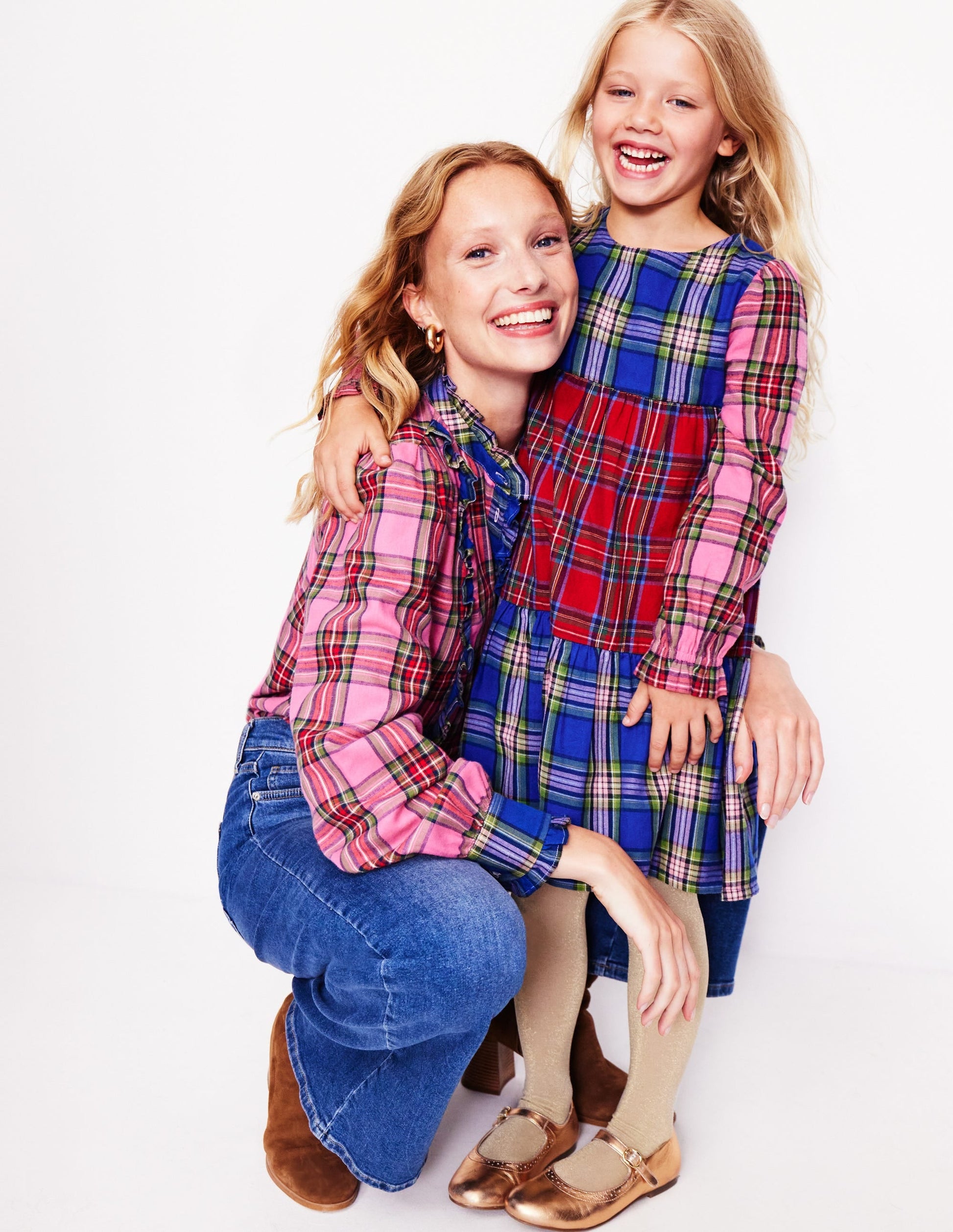 Betsy Tiered Twirly Dress-Tartan Hotchpotch-5