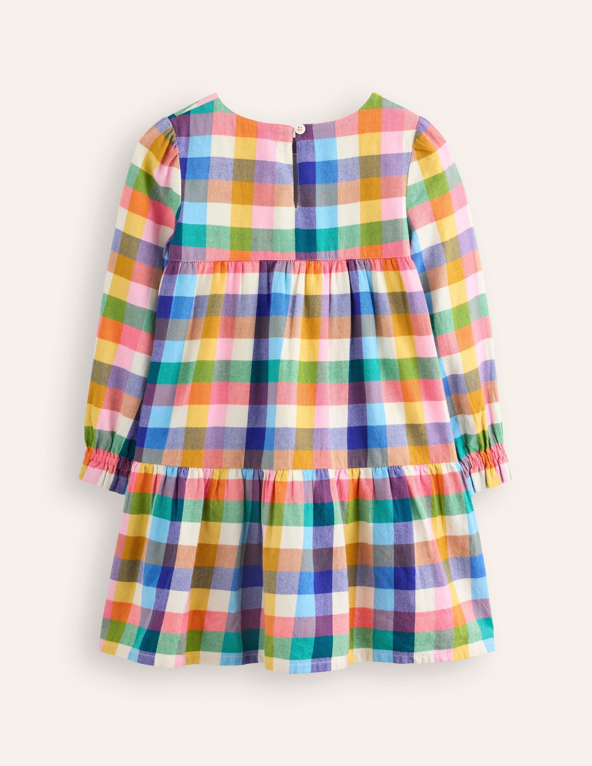 Betsy Tiered Twirly Dress-Multigingham - Image 2