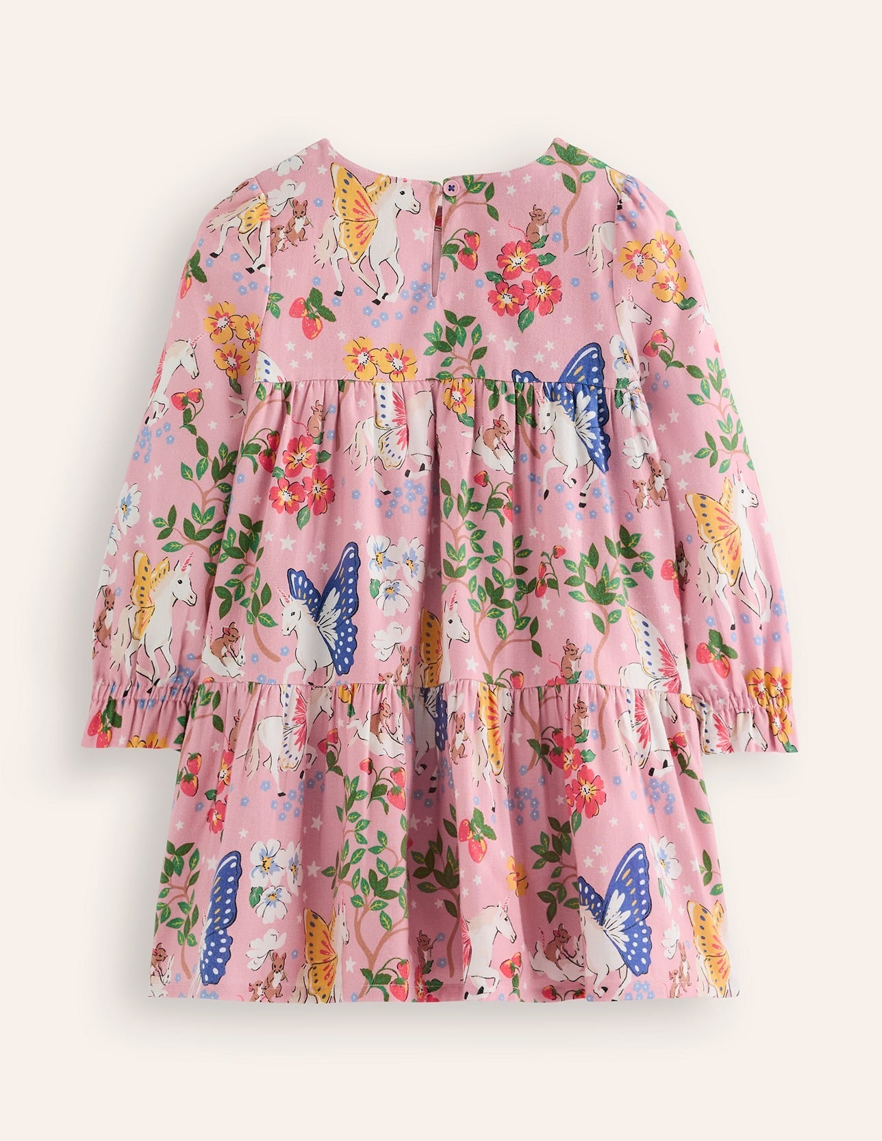 Betsy Tiered Twirly Dress-Vintage Pink Enchanted Forest-2