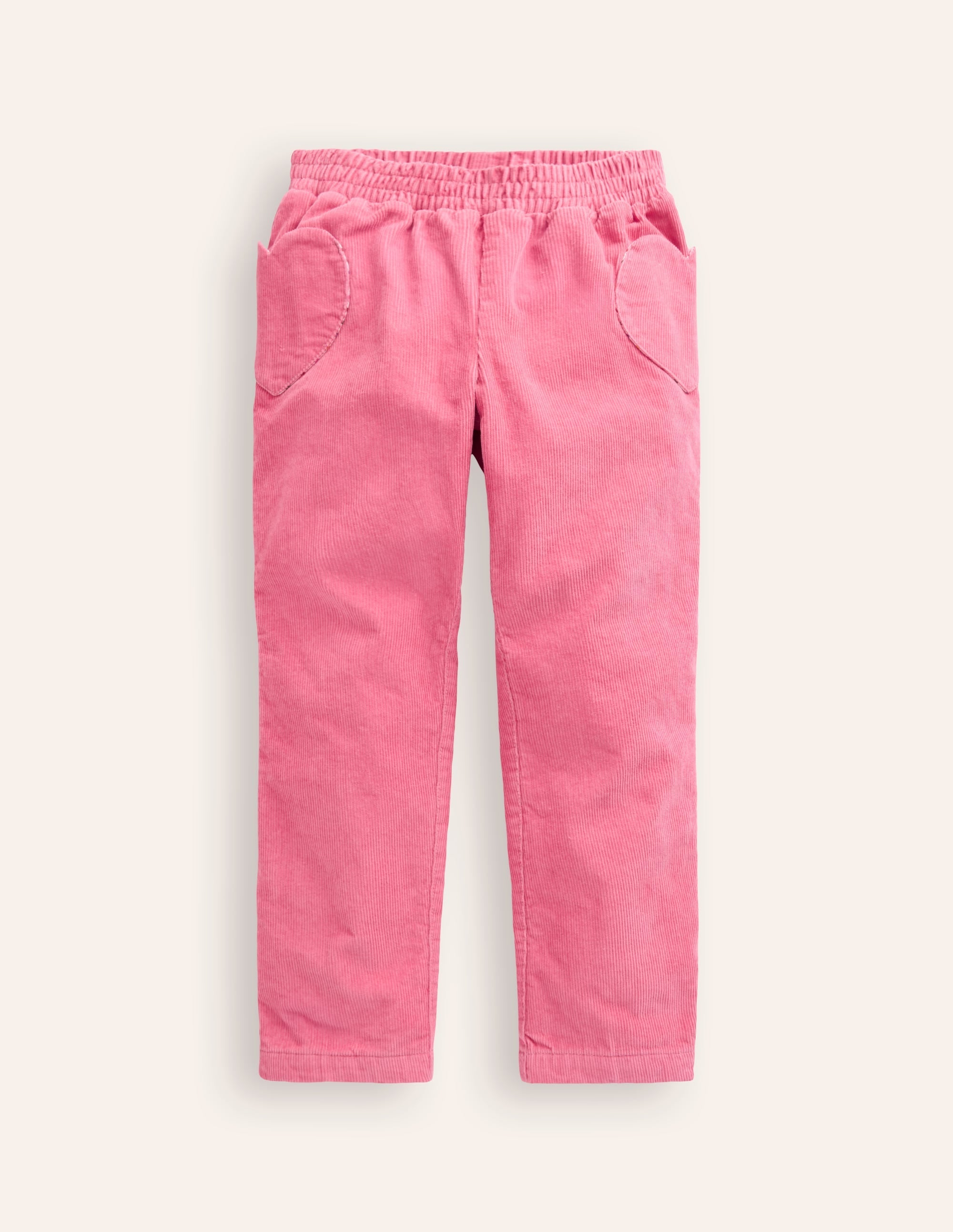 Lined Cord Pull-On Trousers-Rapture Rose Pink - Image 1