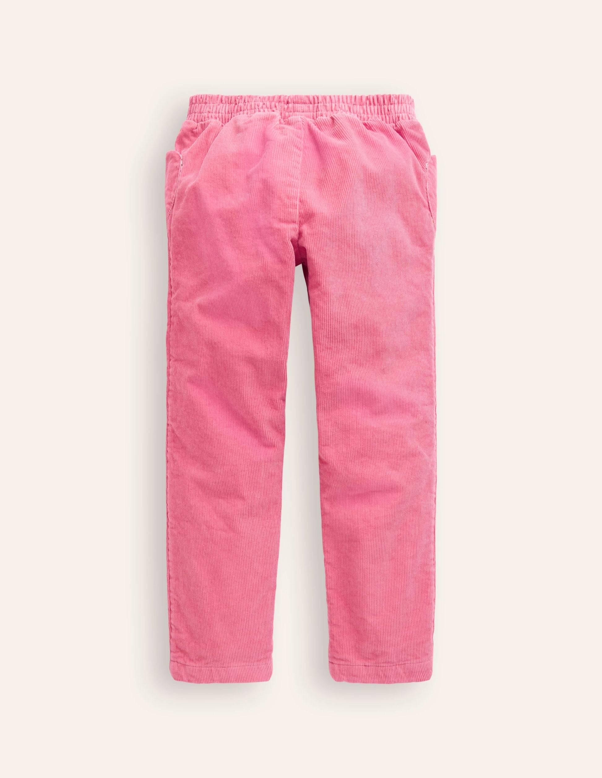 Lined Cord Pull-On Trousers-Rapture Rose Pink-2