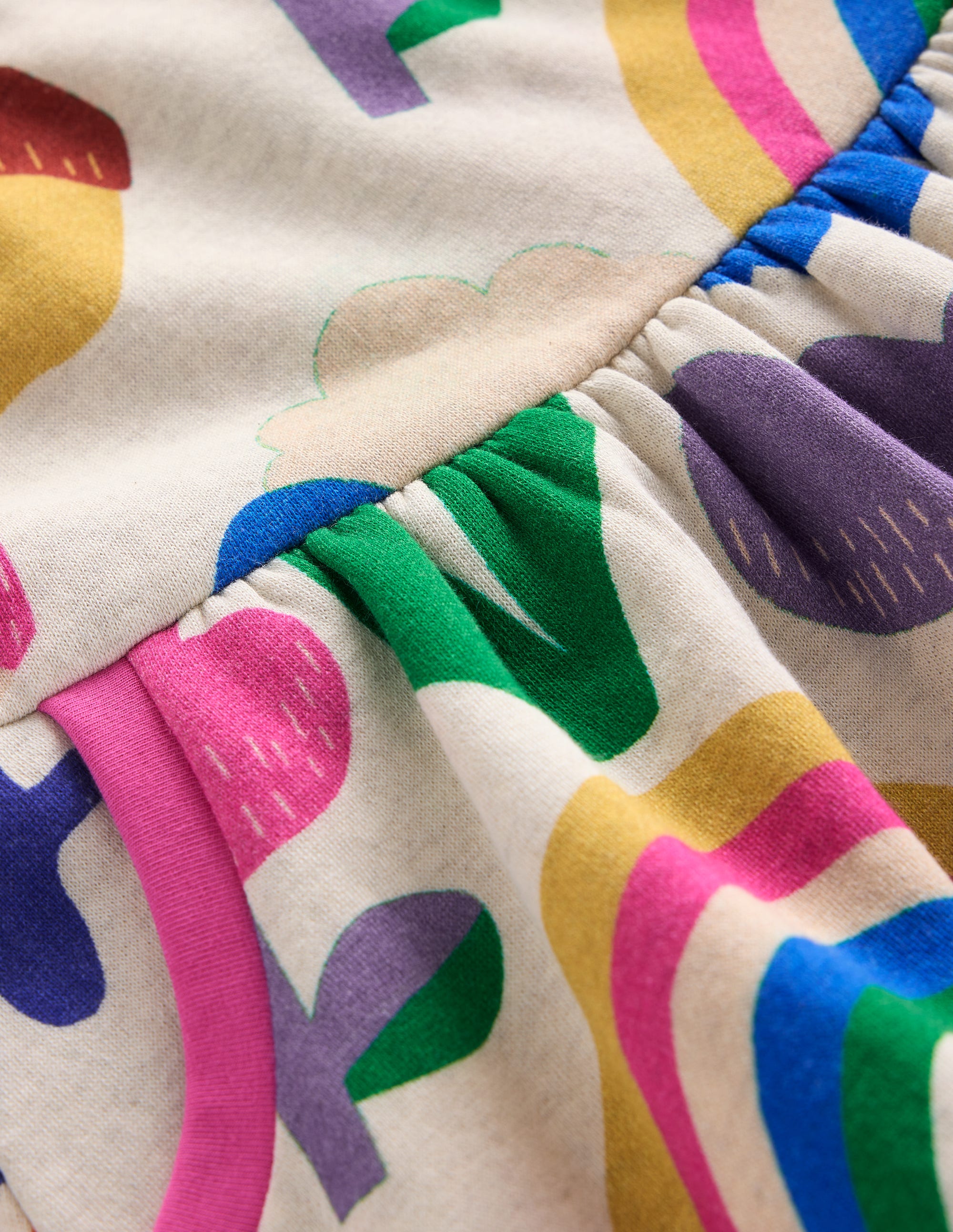 Cosy Printed Sweatshirt Dress-Multi Rainbow Collage - Image 3