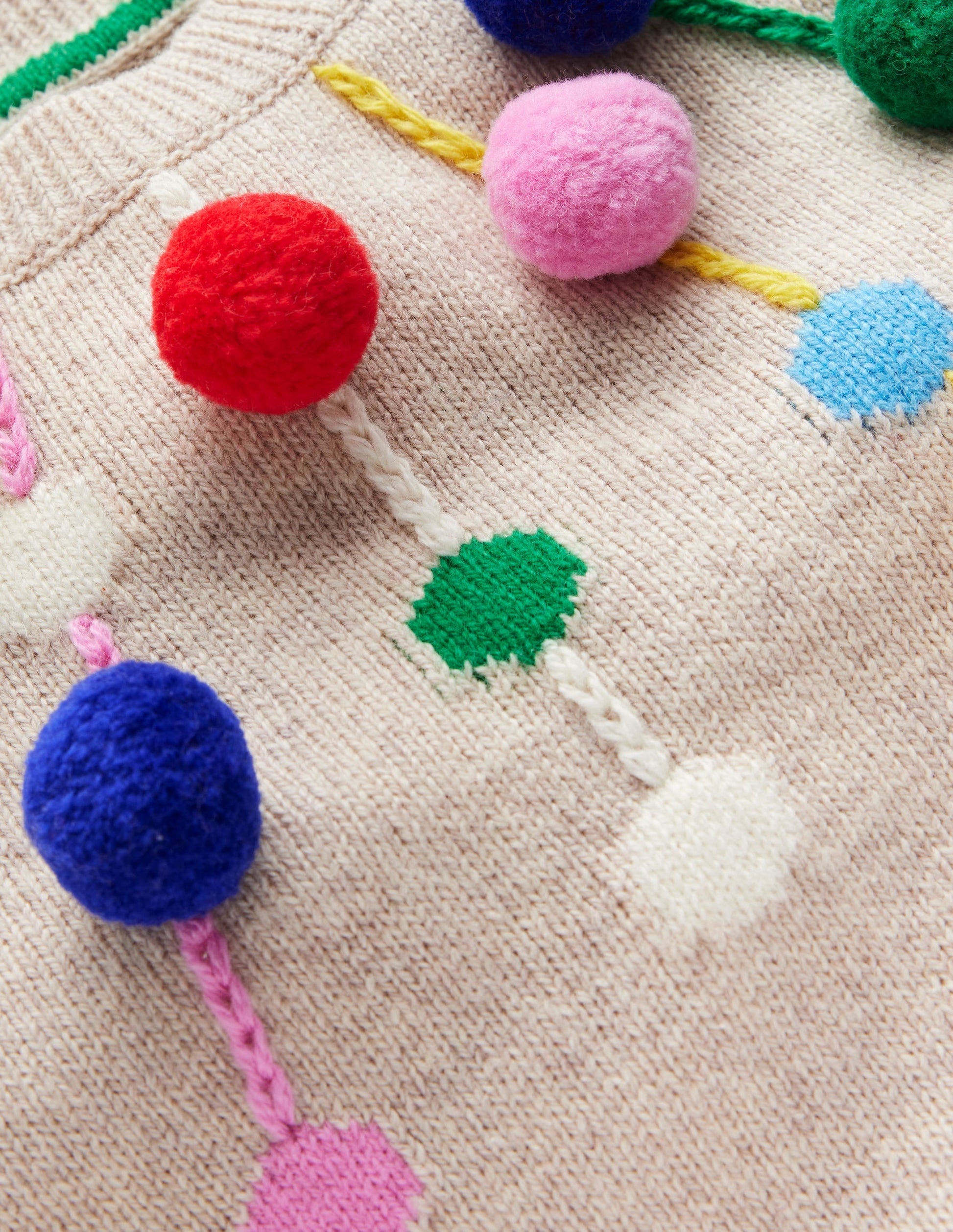 Pom Pom Jumper-Oatmeal Pom Pom-3