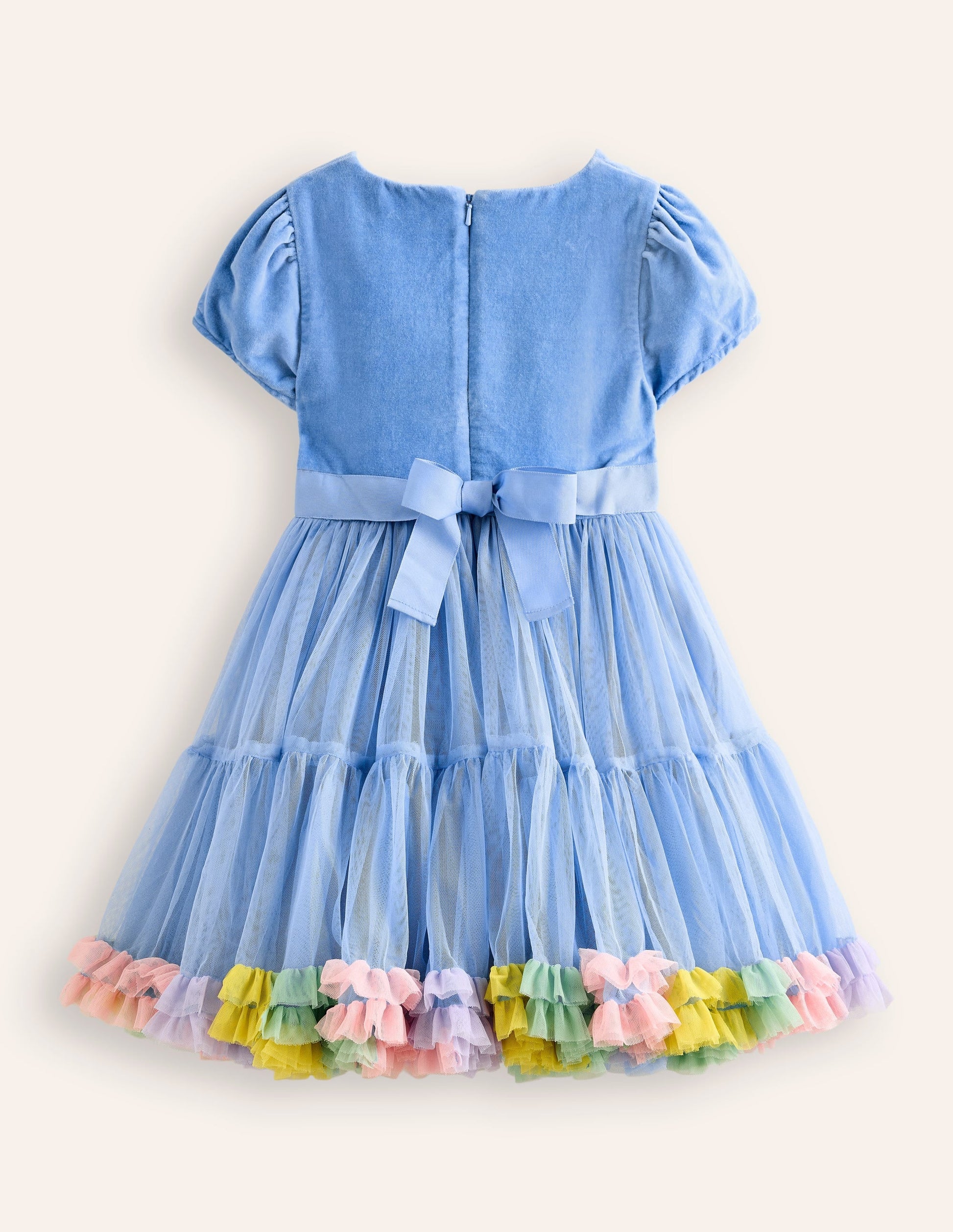 Beth Velvet Bodice Tulle Dress-Forget Me Not-2