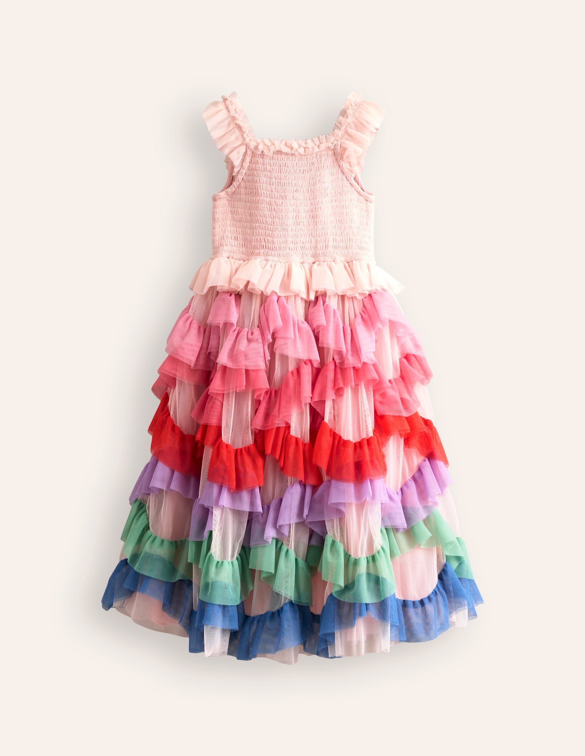 Maude Ruffle Tulle Dress-Multi Rainbow - Image 2