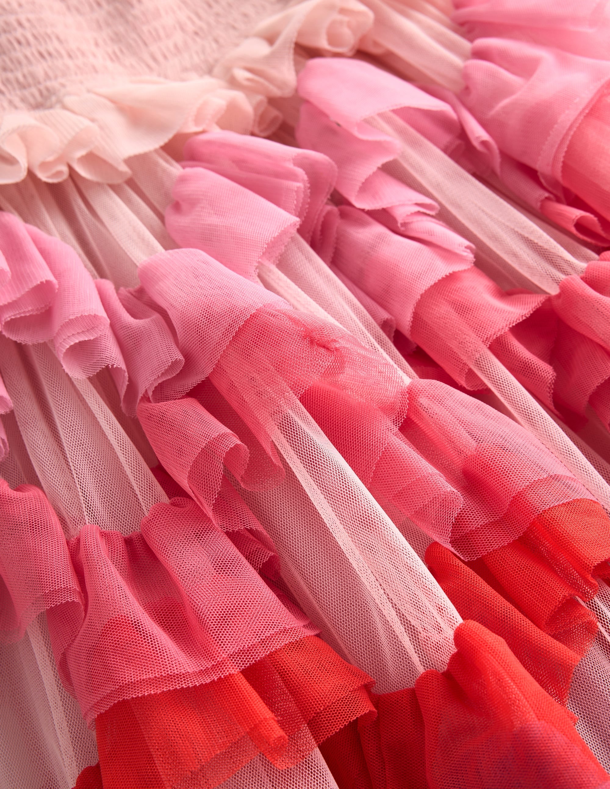 Maude Ruffle Tulle Dress-Multi Rainbow - Image 3