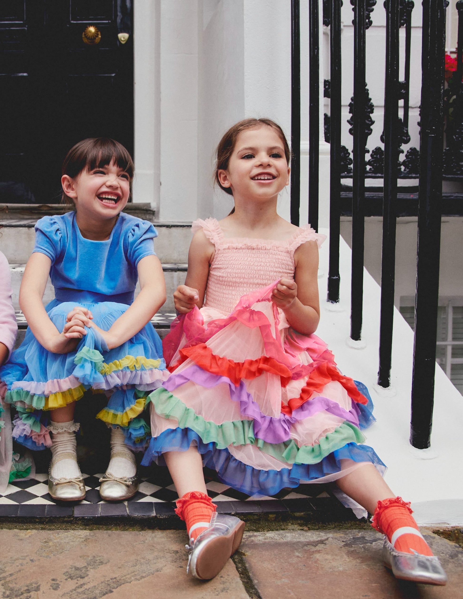Maude Ruffle Tulle Dress-Multi Rainbow-4