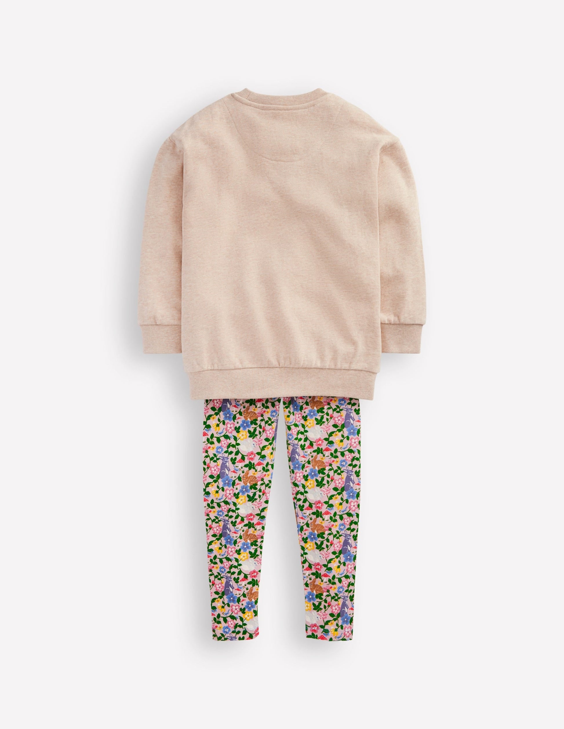 Relaxed Longline Sweatshirt-Oatmeal Bunny-2