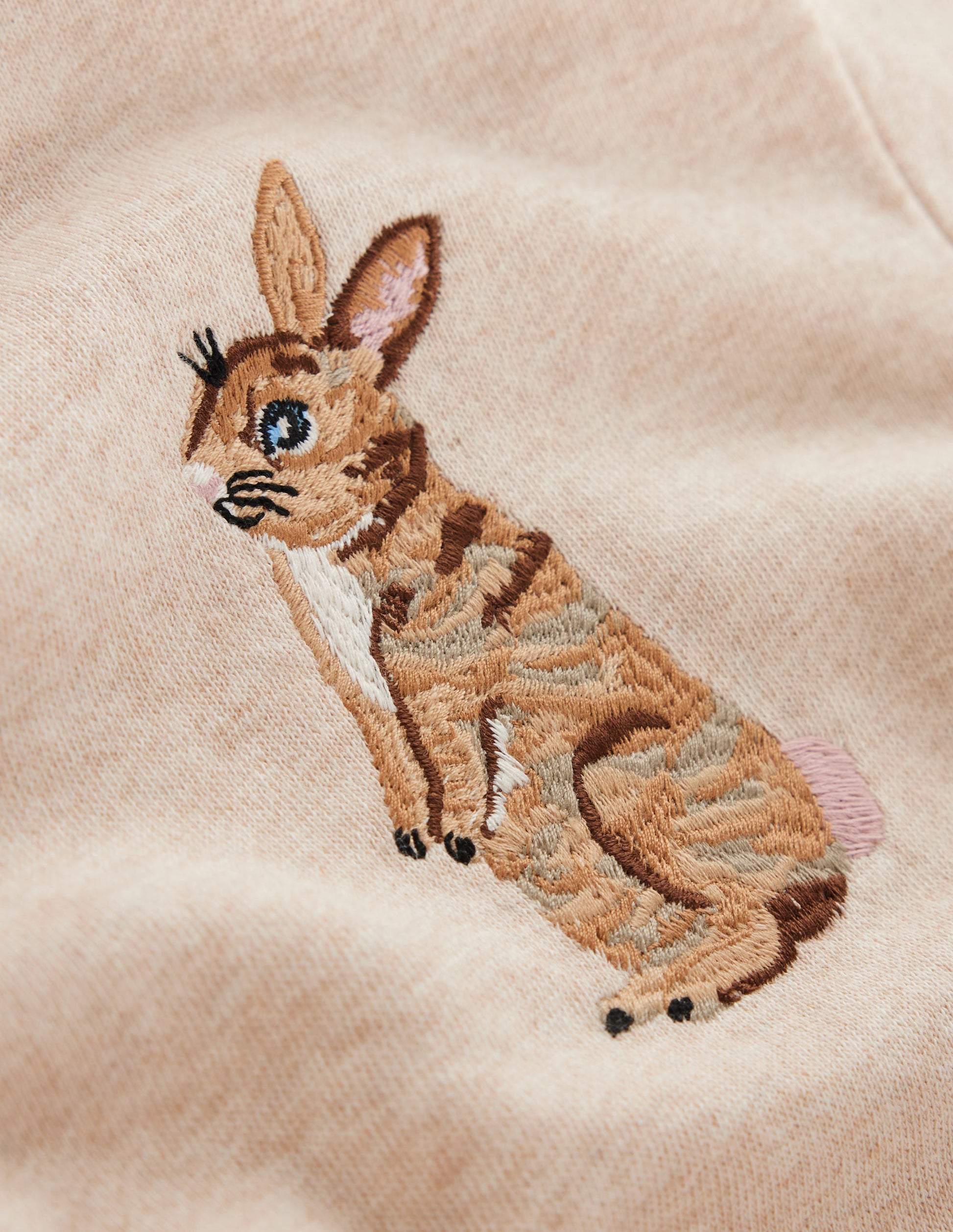 Relaxed Longline Sweatshirt-Oatmeal Bunny-3