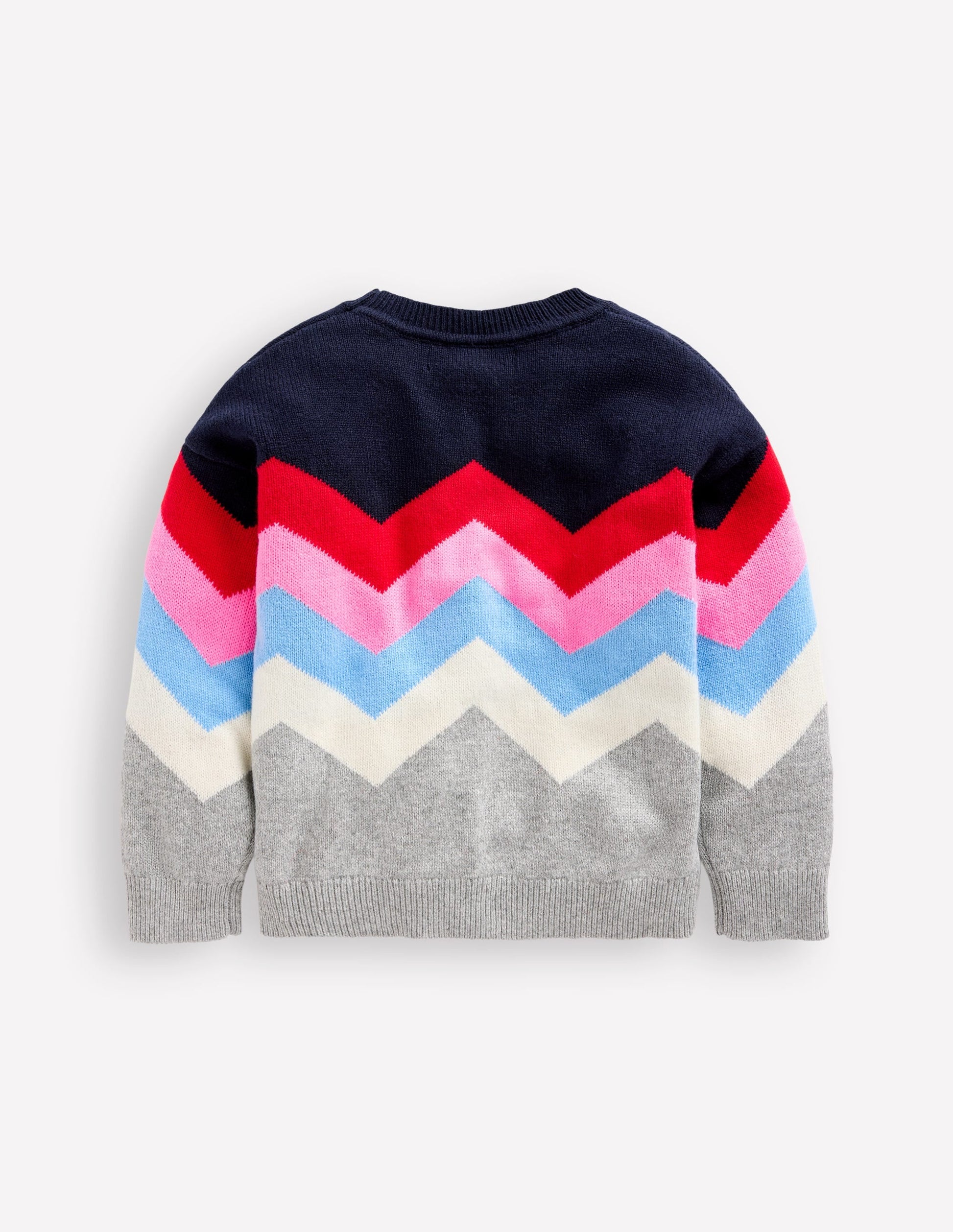 Zig Zag Jumper-Grey Marl Multi-2