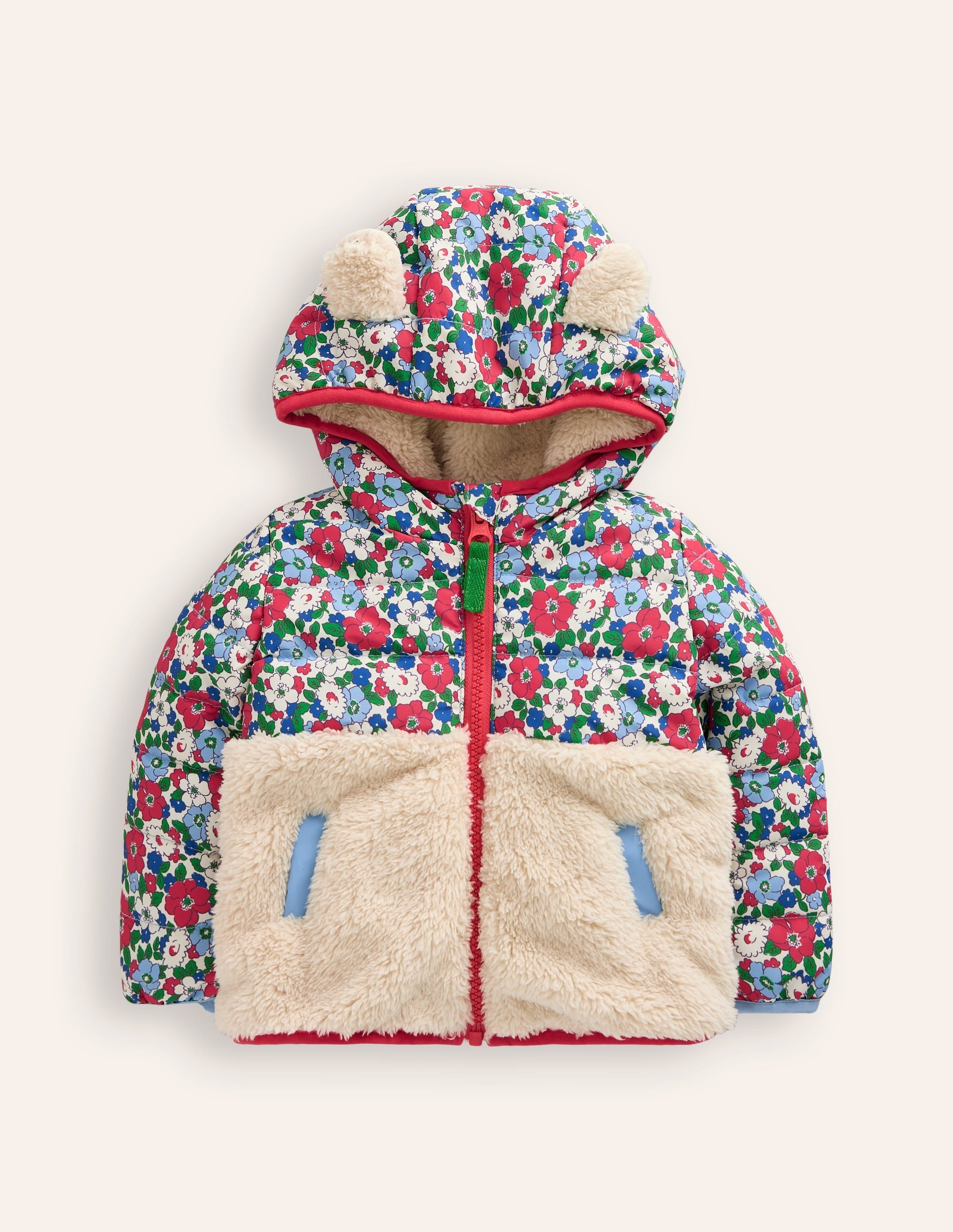 Mixed Borg Jacket-Glacier Blue - Image 1