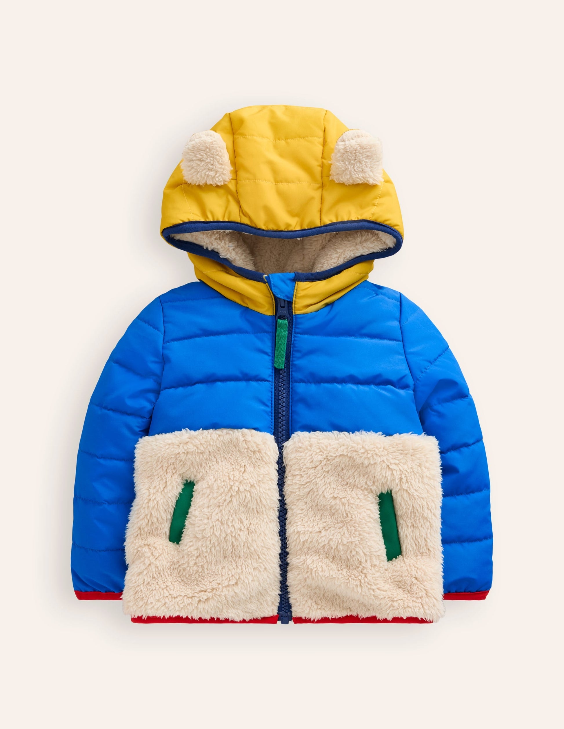Mixed Borg Jacket-Multi-1