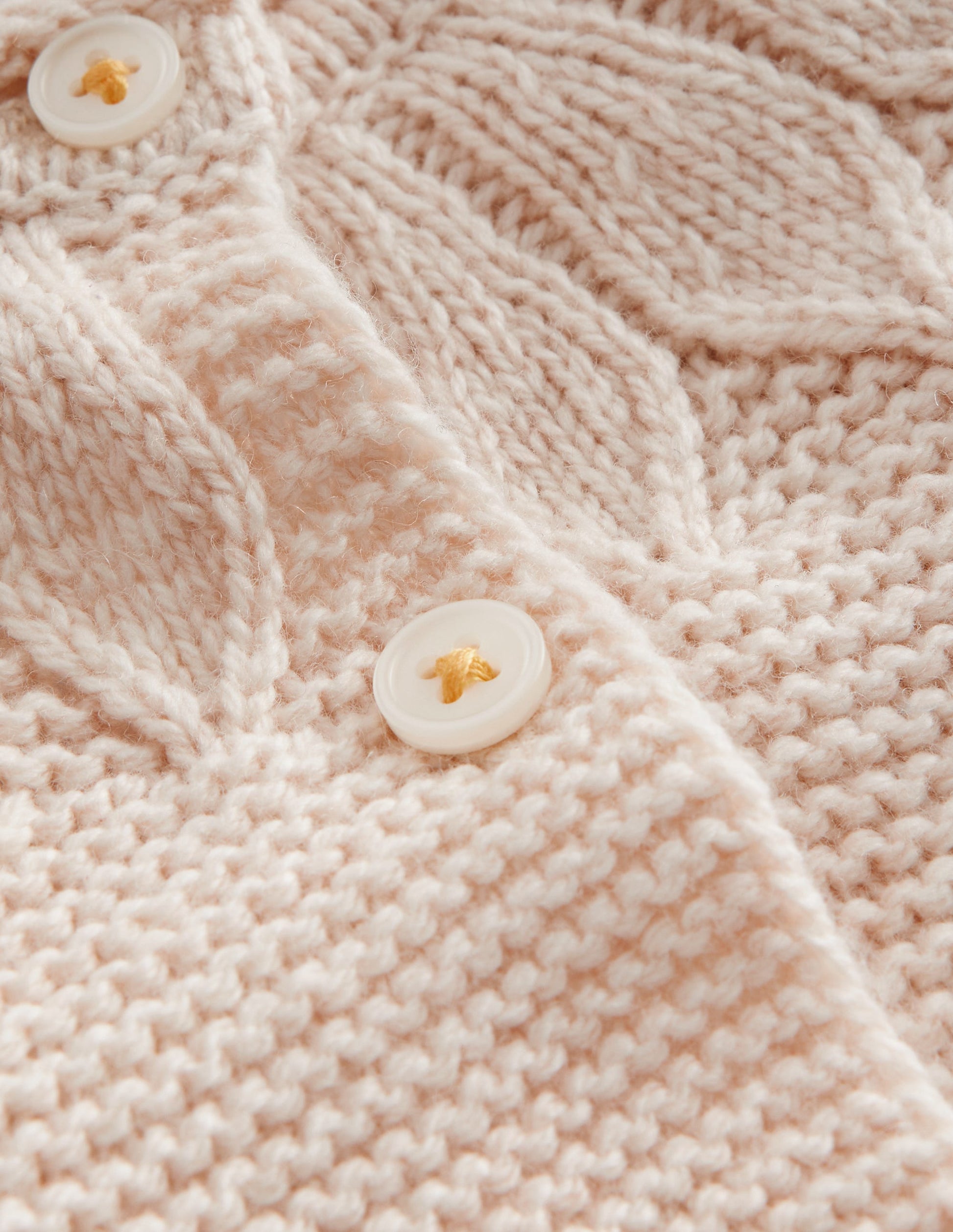 Pointelle Yoke Cardigan-Ivory-3