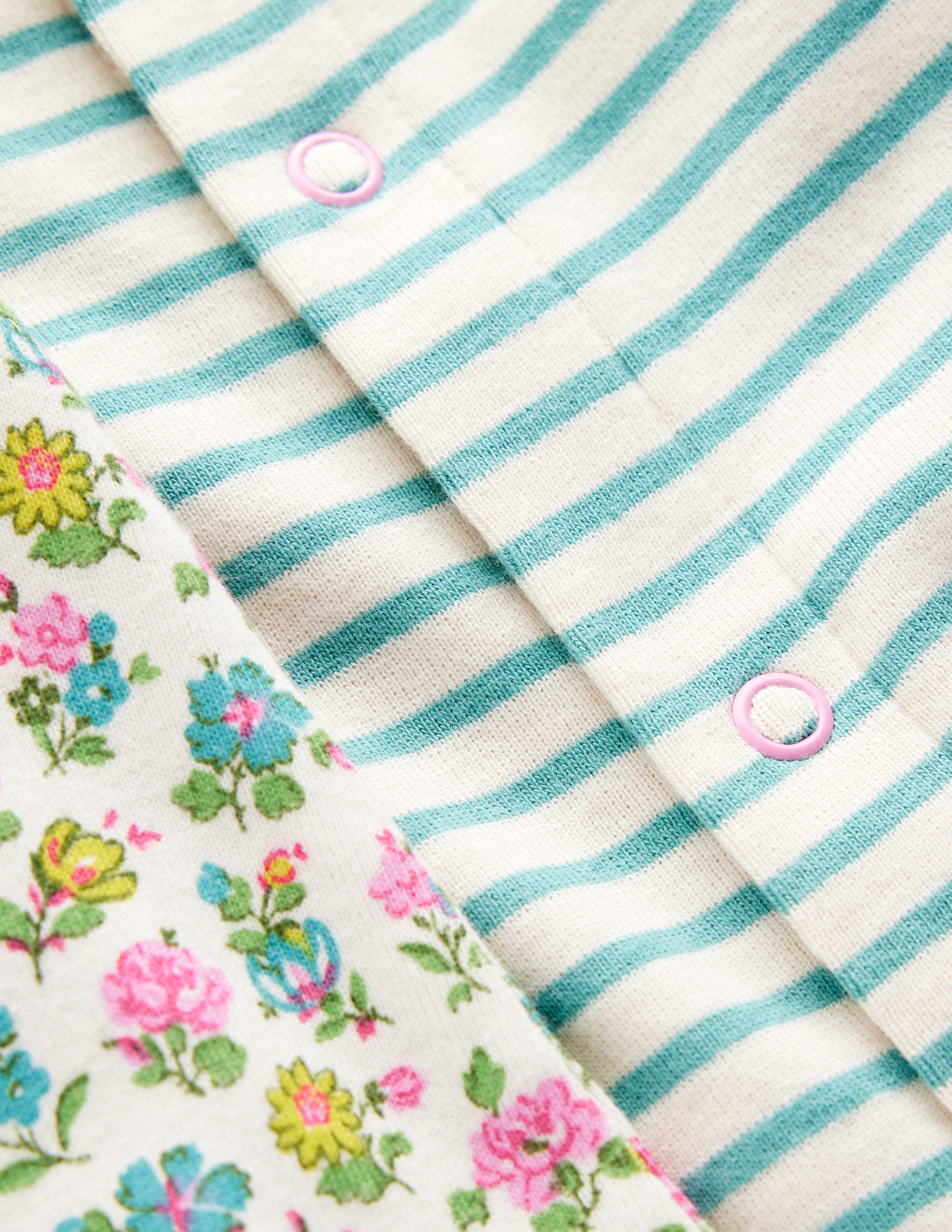 Girls Twin Pack Rompers-Vanilla White Floral Bouquet - Image 3