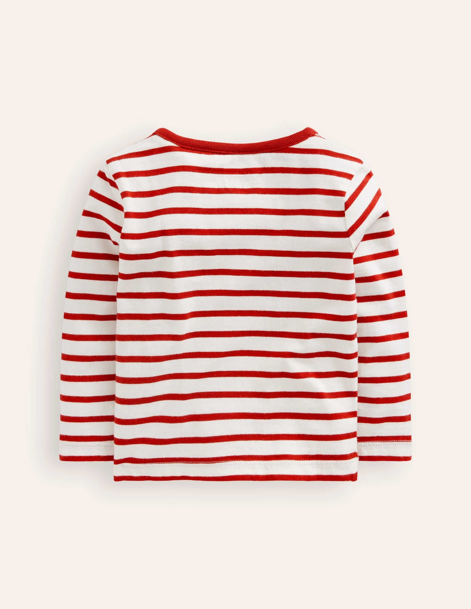 Animal Applique T-shirt-Jewel Red/Ivory Deer-2
