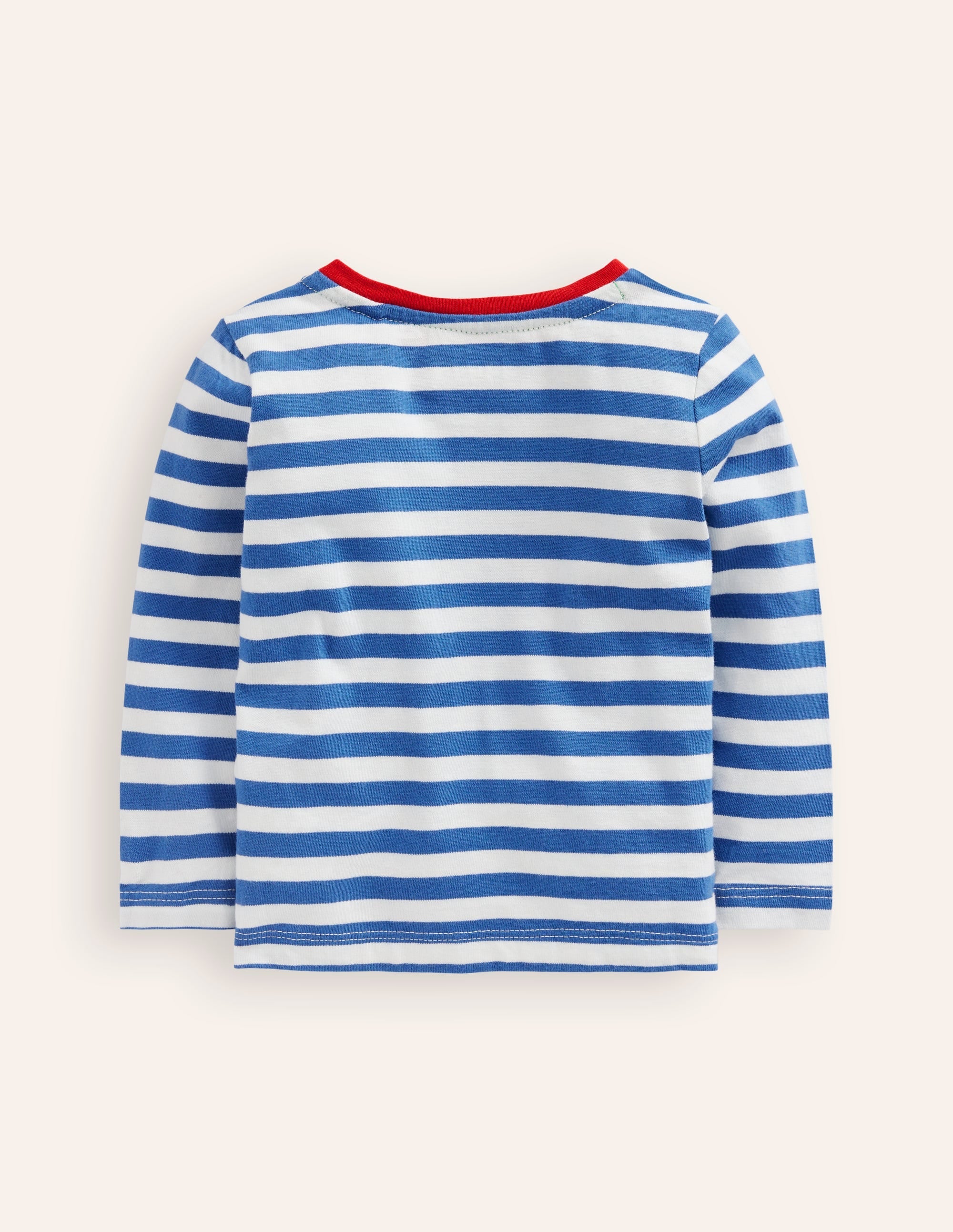 Long Sleeve Applique T-shirt-Bluejay Santa - Image 2
