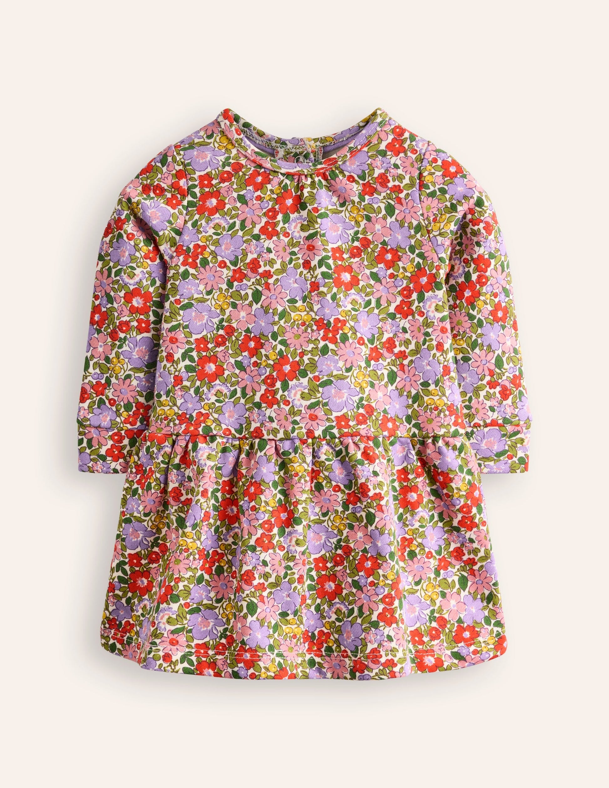 Cosy Sweatshirt Dress-Multi Flowerbed-1