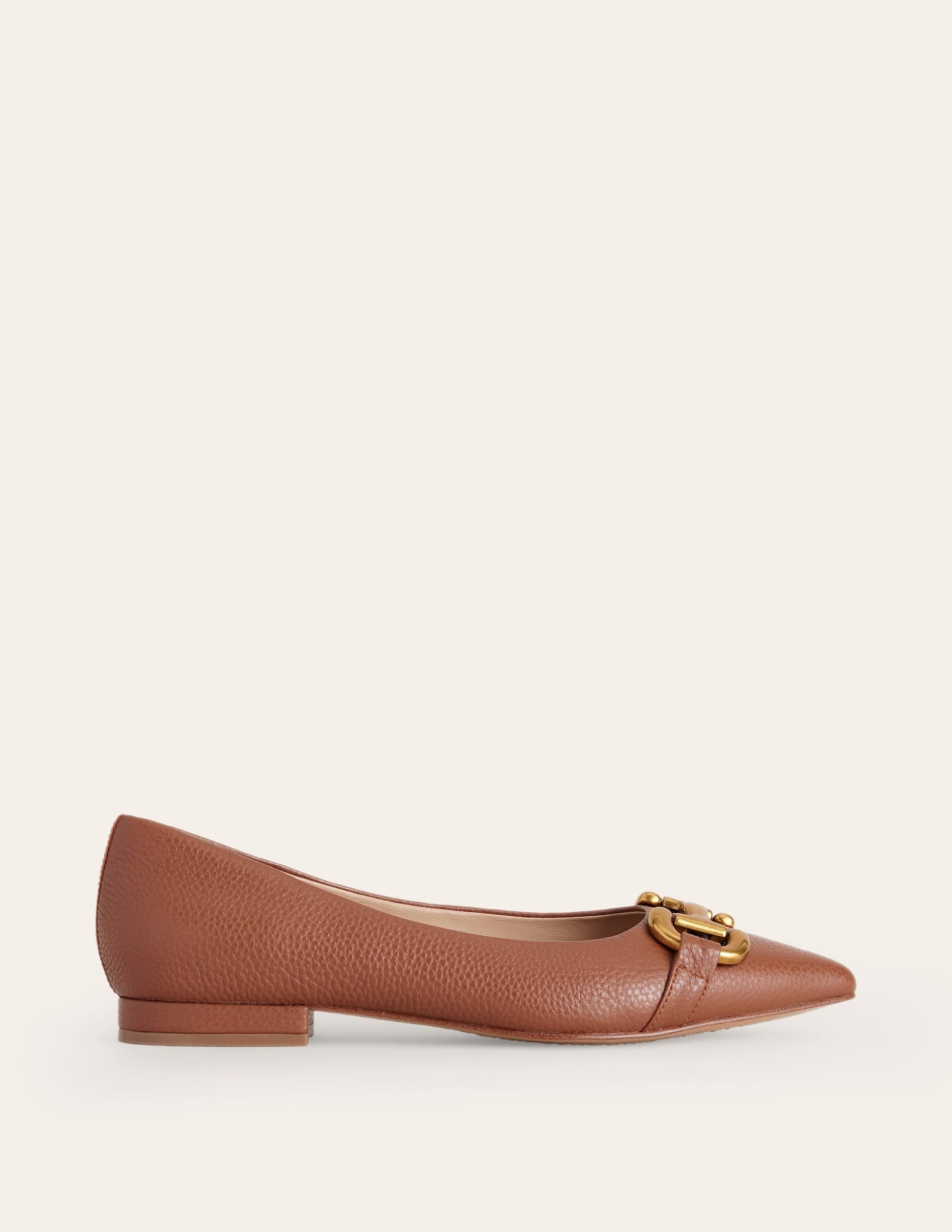 Iris Snaffle Ballet Flat-Tan-2