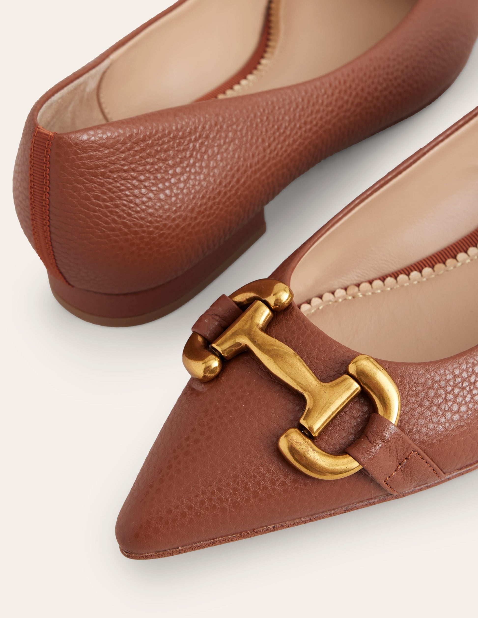 Iris Snaffle Ballet Flat-Tan-4