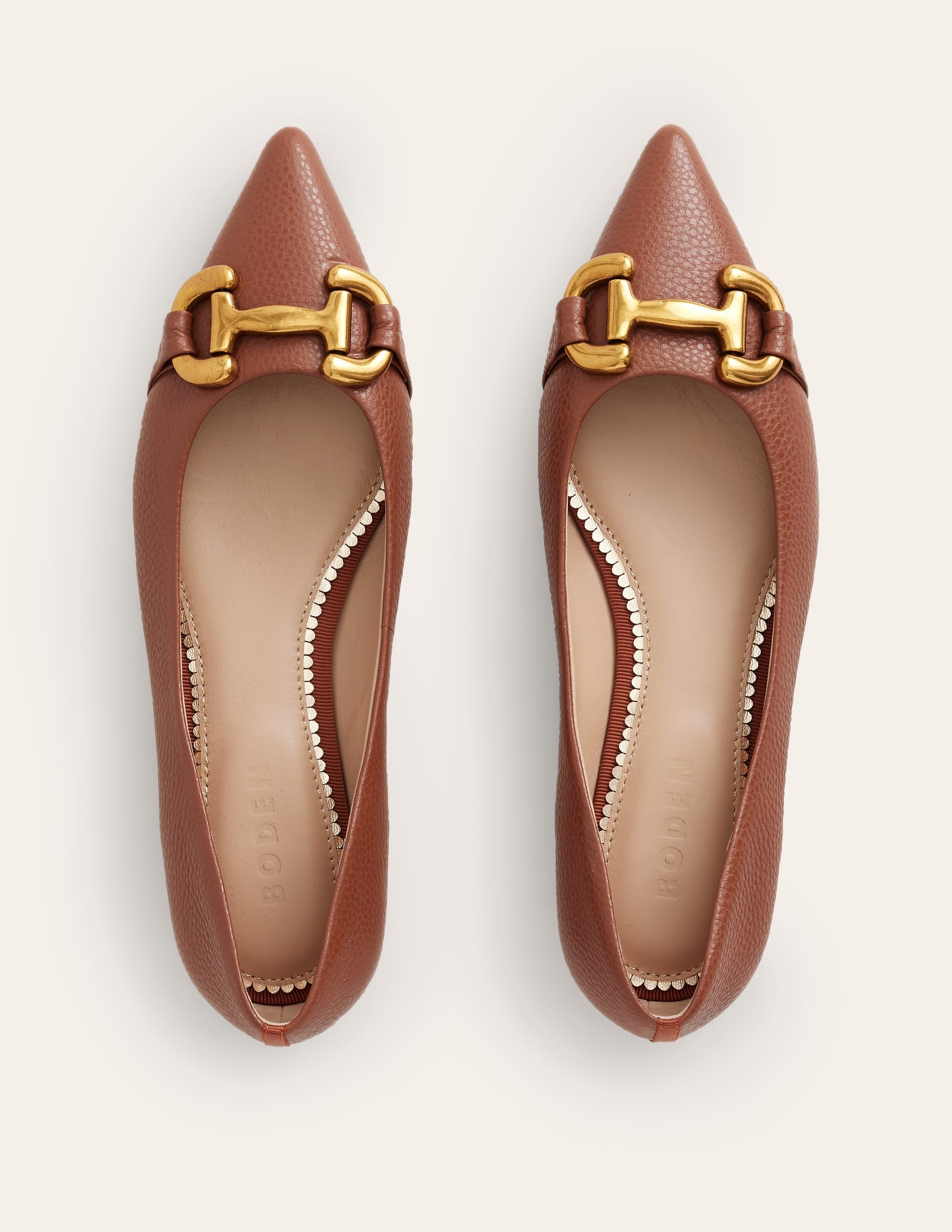 Iris Snaffle Ballet Flat-Tan - Image 5