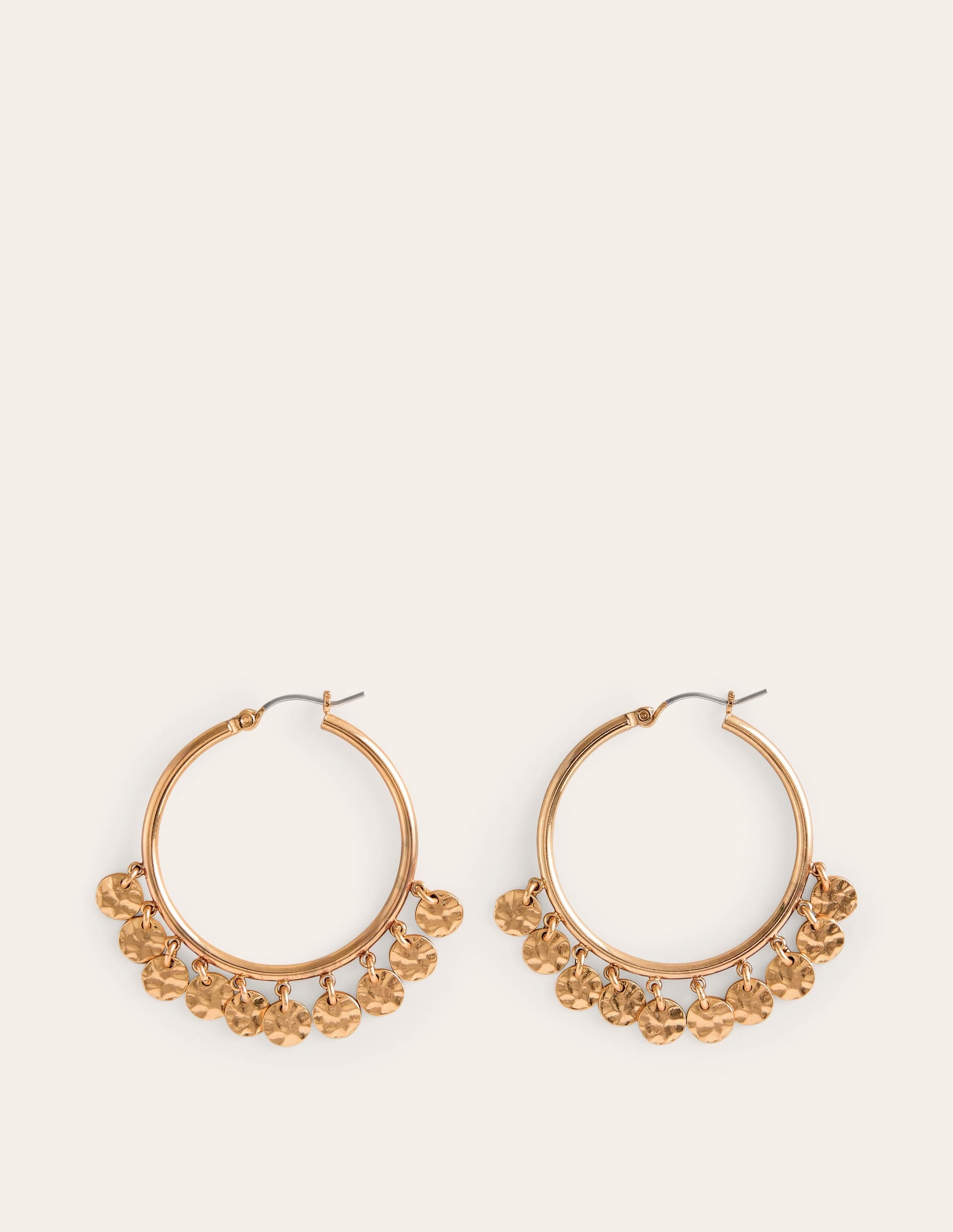 Disc Bead Hoops-Gold-2