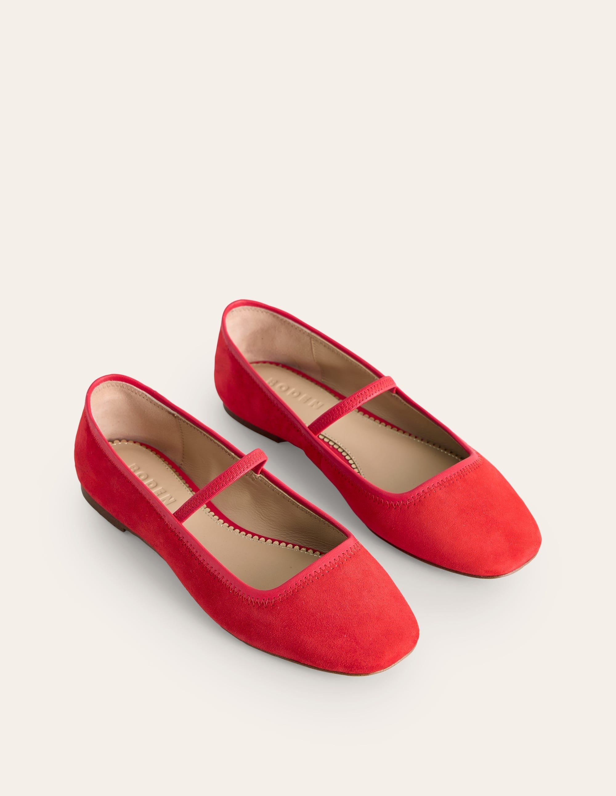Thea Mary Jane Ballet Flat-Red - Image 4