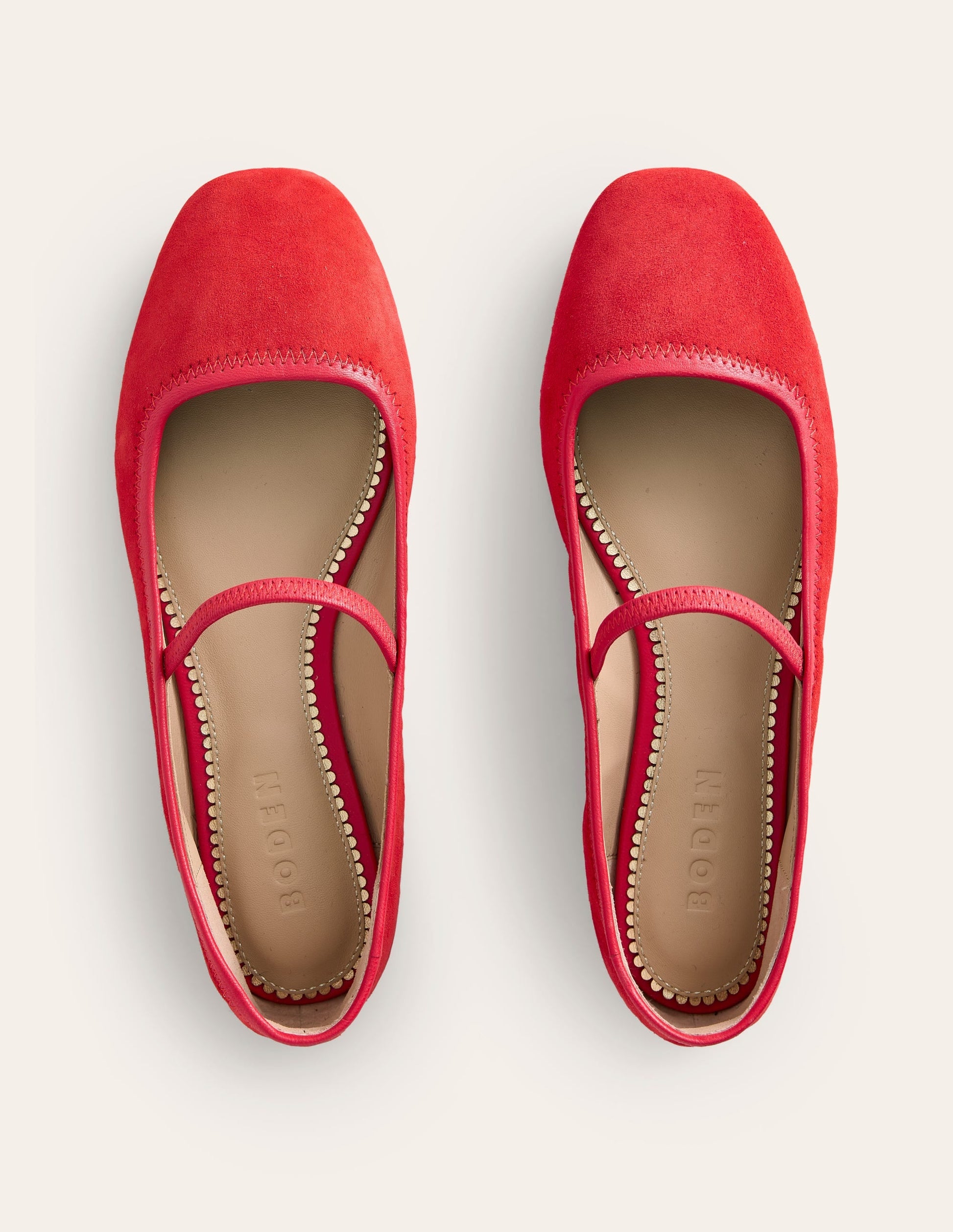Thea Mary Jane Ballet Flat-Red-6