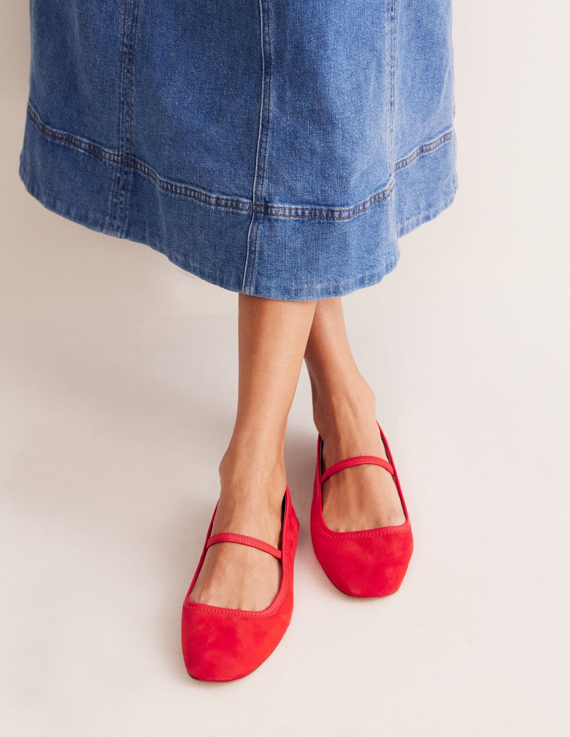 Thea Mary Jane Ballet Flat-Red-2