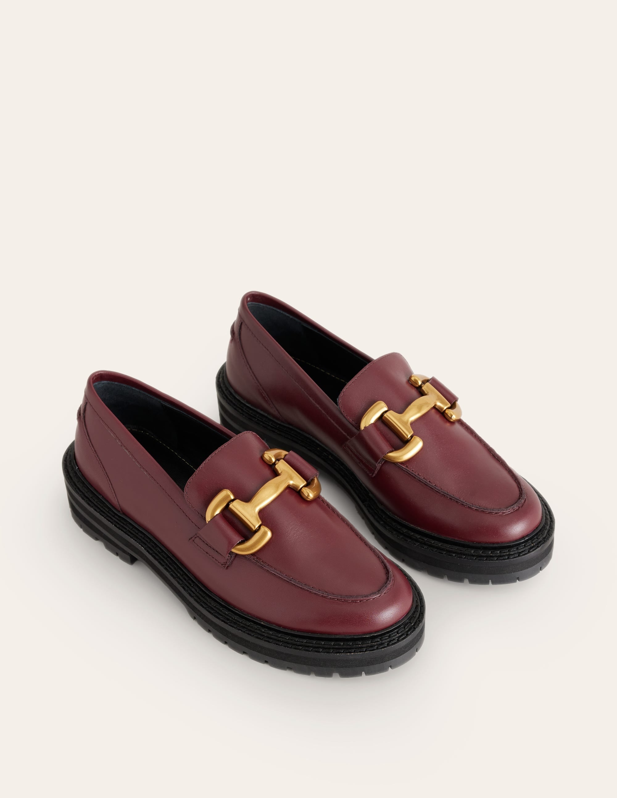 Iris Chunky Snaffle Loafers-Oxblood - Image 3
