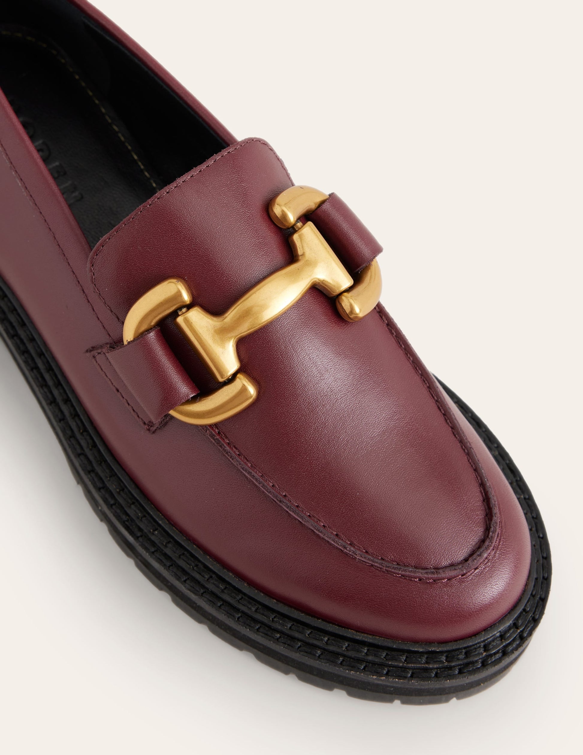Iris Chunky Snaffle Loafers-Oxblood-4