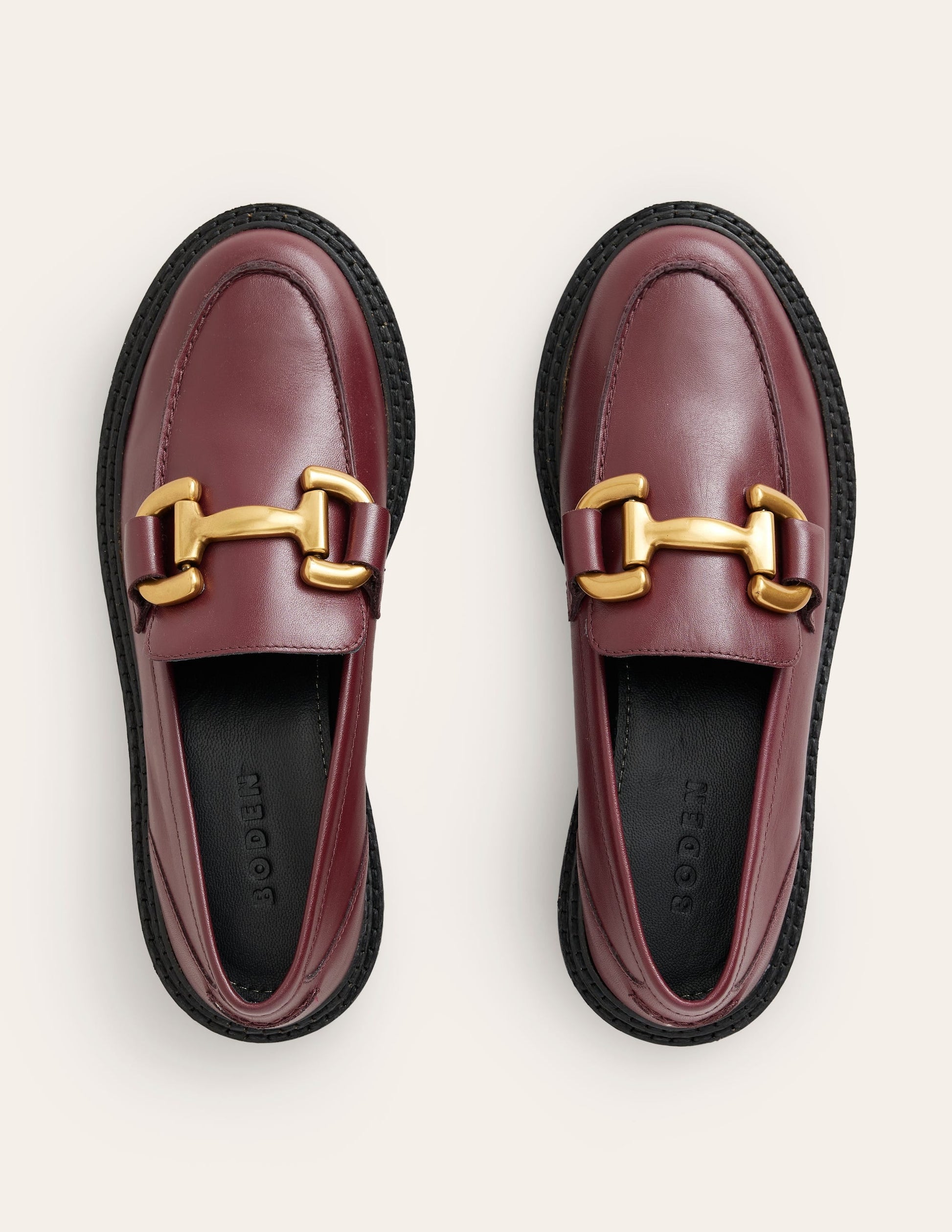 Iris Chunky Snaffle Loafers-Oxblood-5