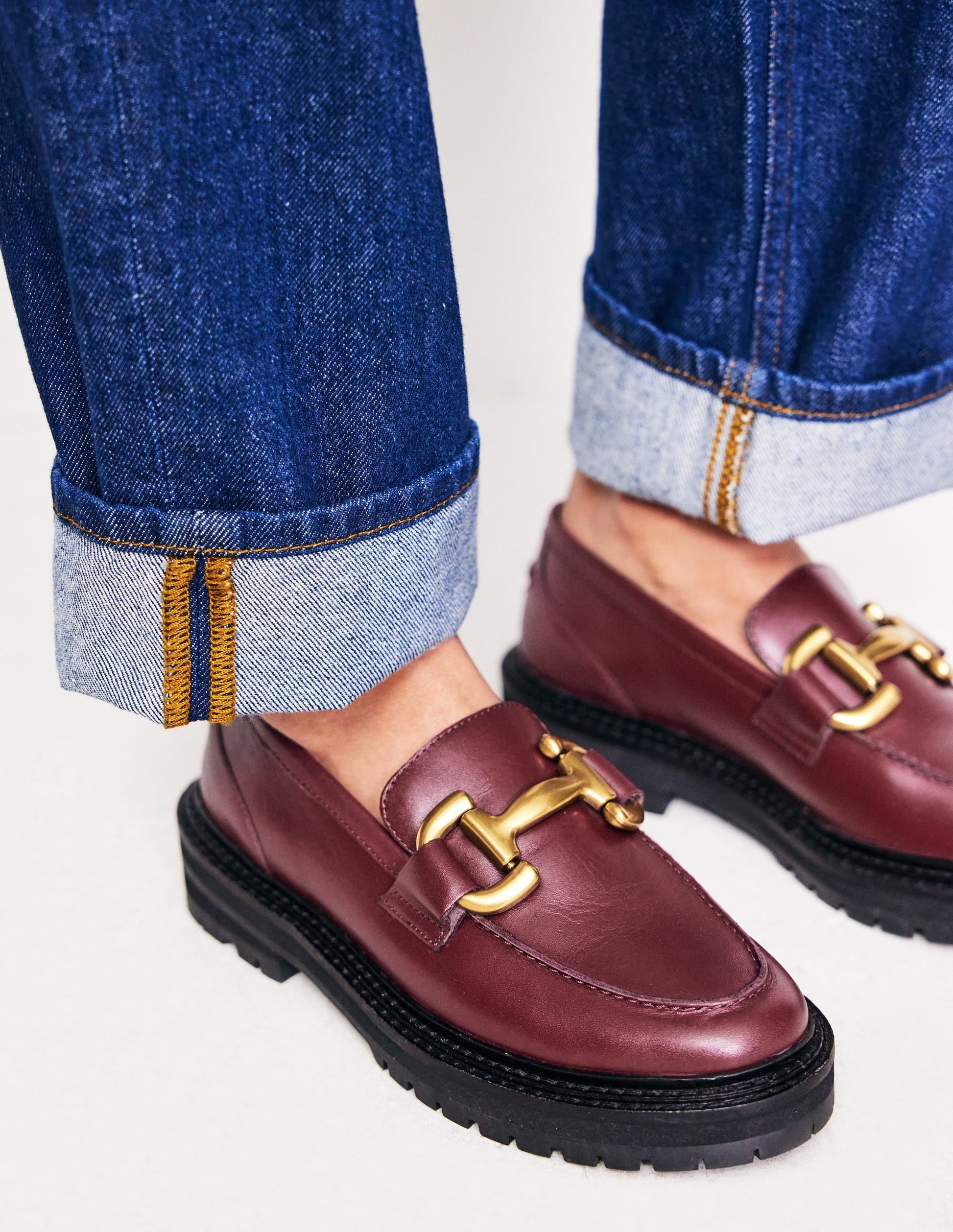 Iris Chunky Snaffle Loafers-Oxblood-1