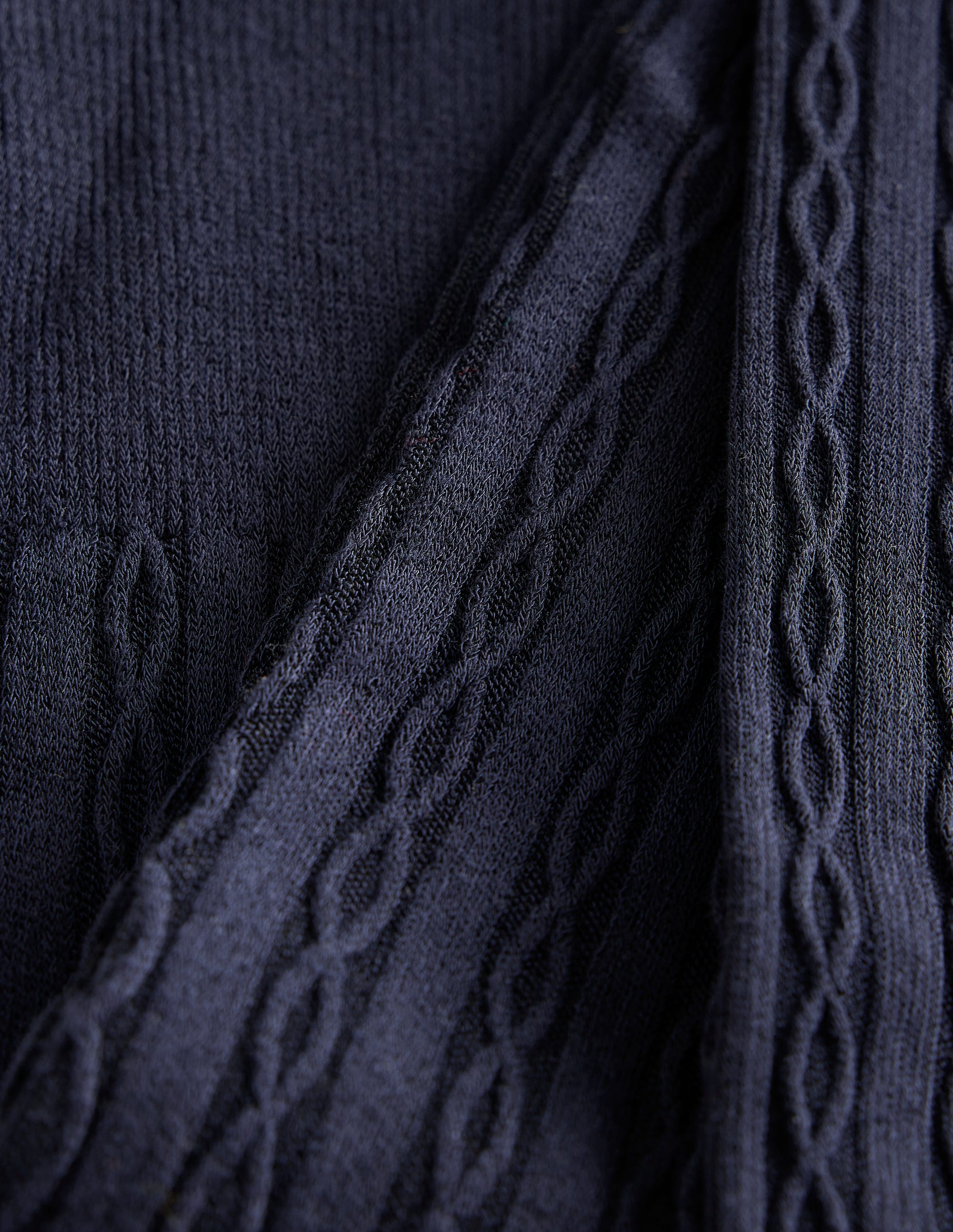 Cable Knit Tights-Navy - Image 2