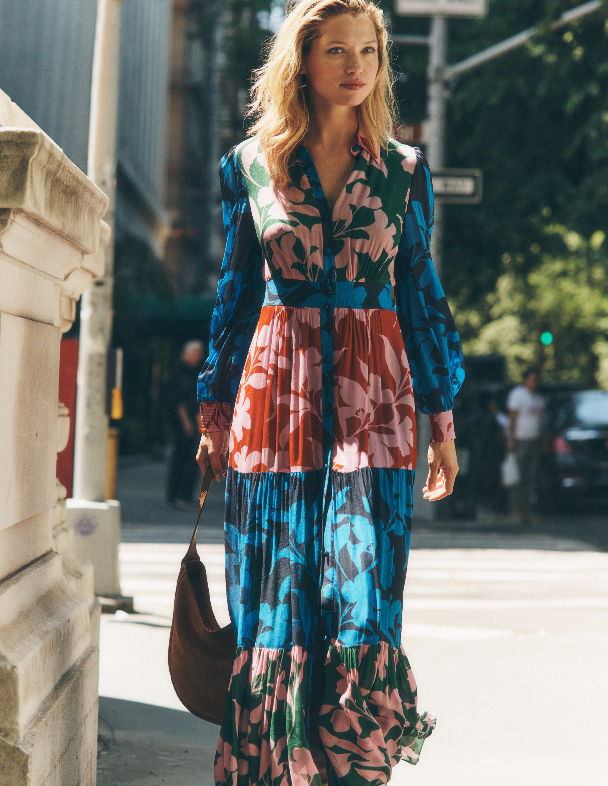 Occasion Maxi Shirt Dress-French Navy, Bloom Hotch - Image 5