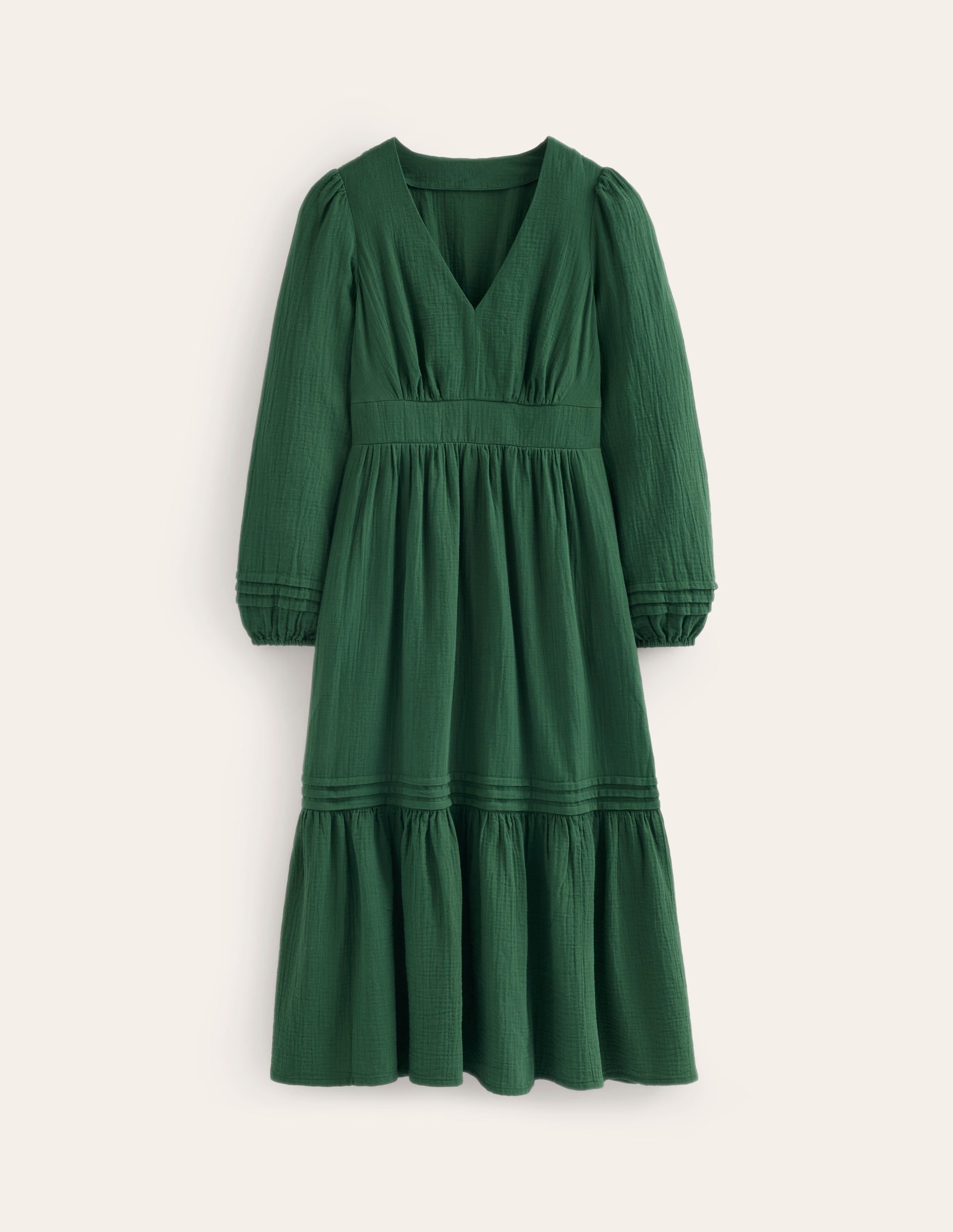 Eve Sleeved Double Cloth Dress-Eden - Image 6
