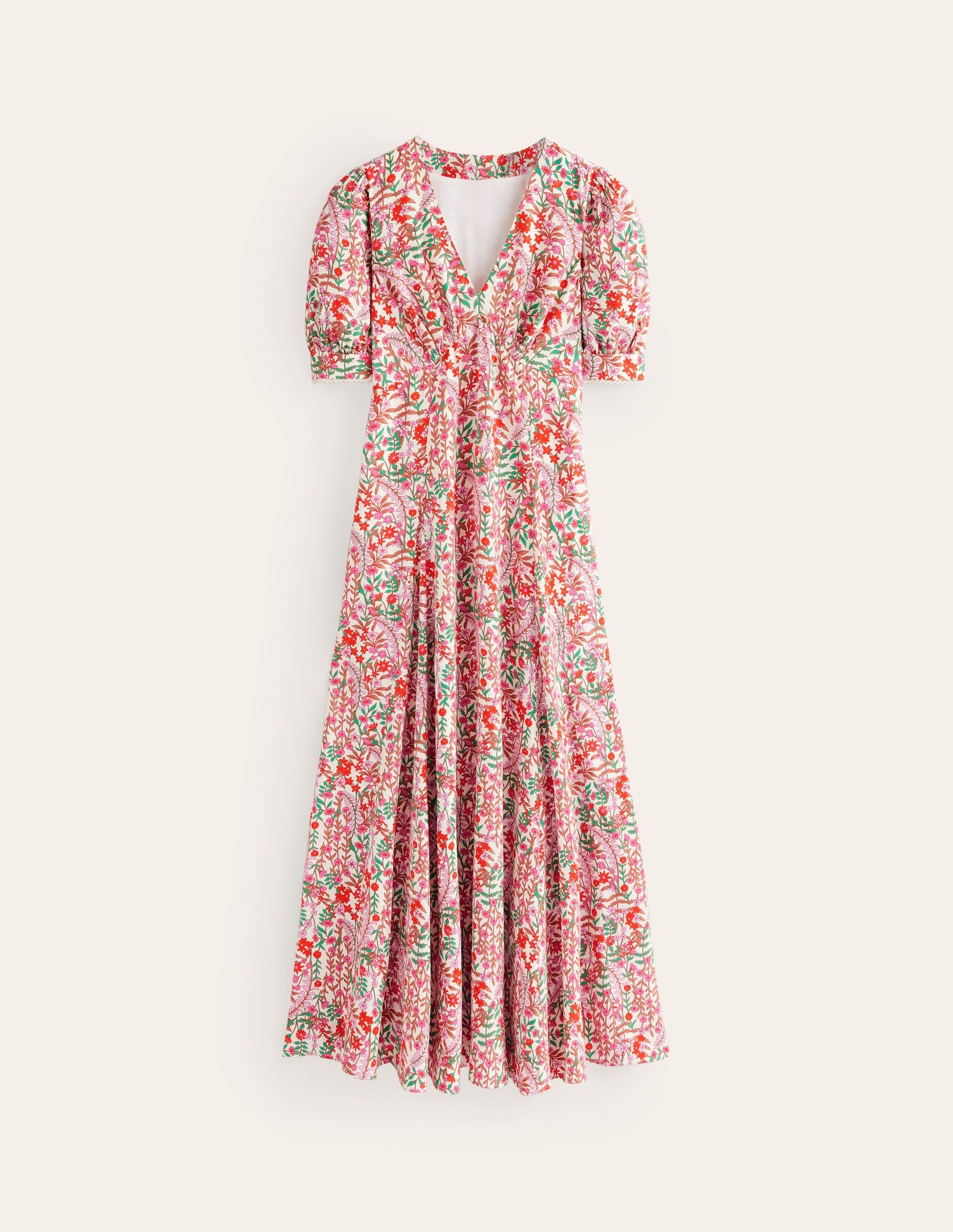 Rosie Godet Tea Dress-Multi, Foliage Bud-6