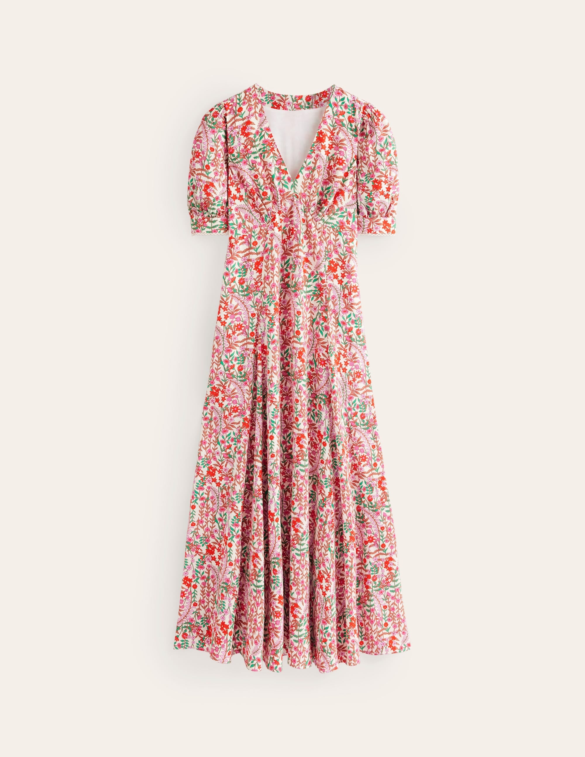 Rosie Godet Tea Dress-Multi, Foliage Bud - Image 6