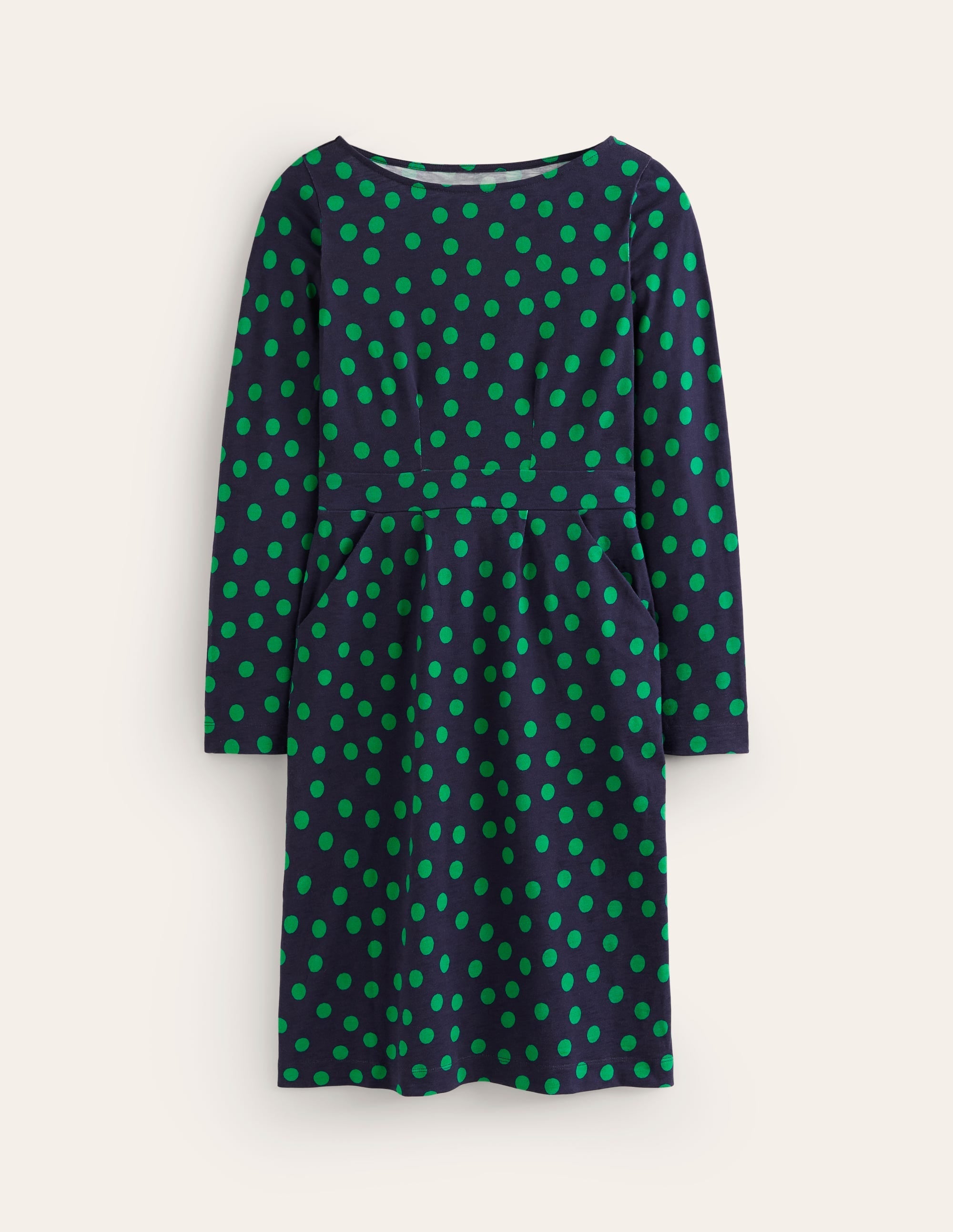 Florrie Long Sleeve Dress-Navy, Abstract Dot - Image 5