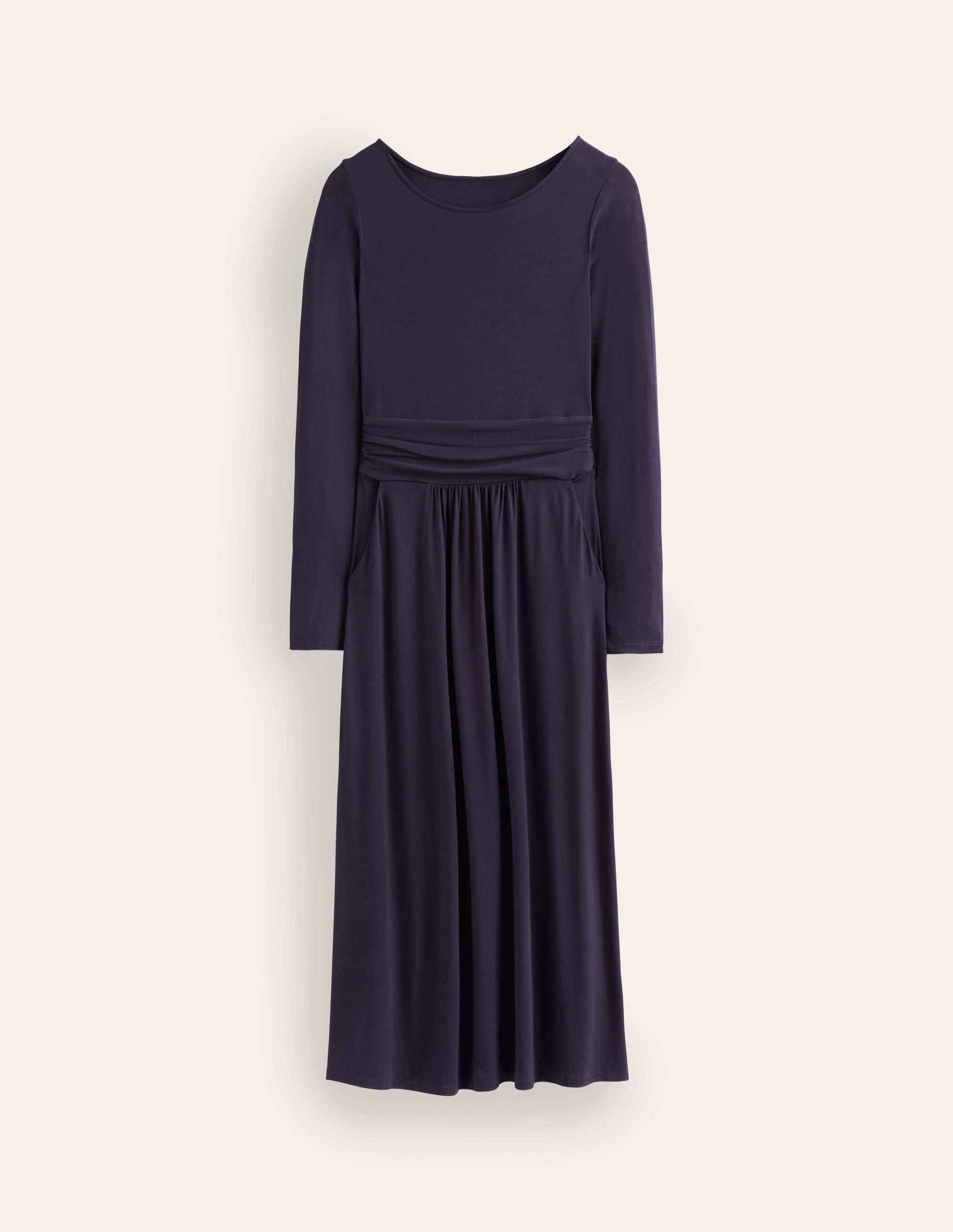 Amelie Long Sleeve Midi Dress-Navy - Image 5