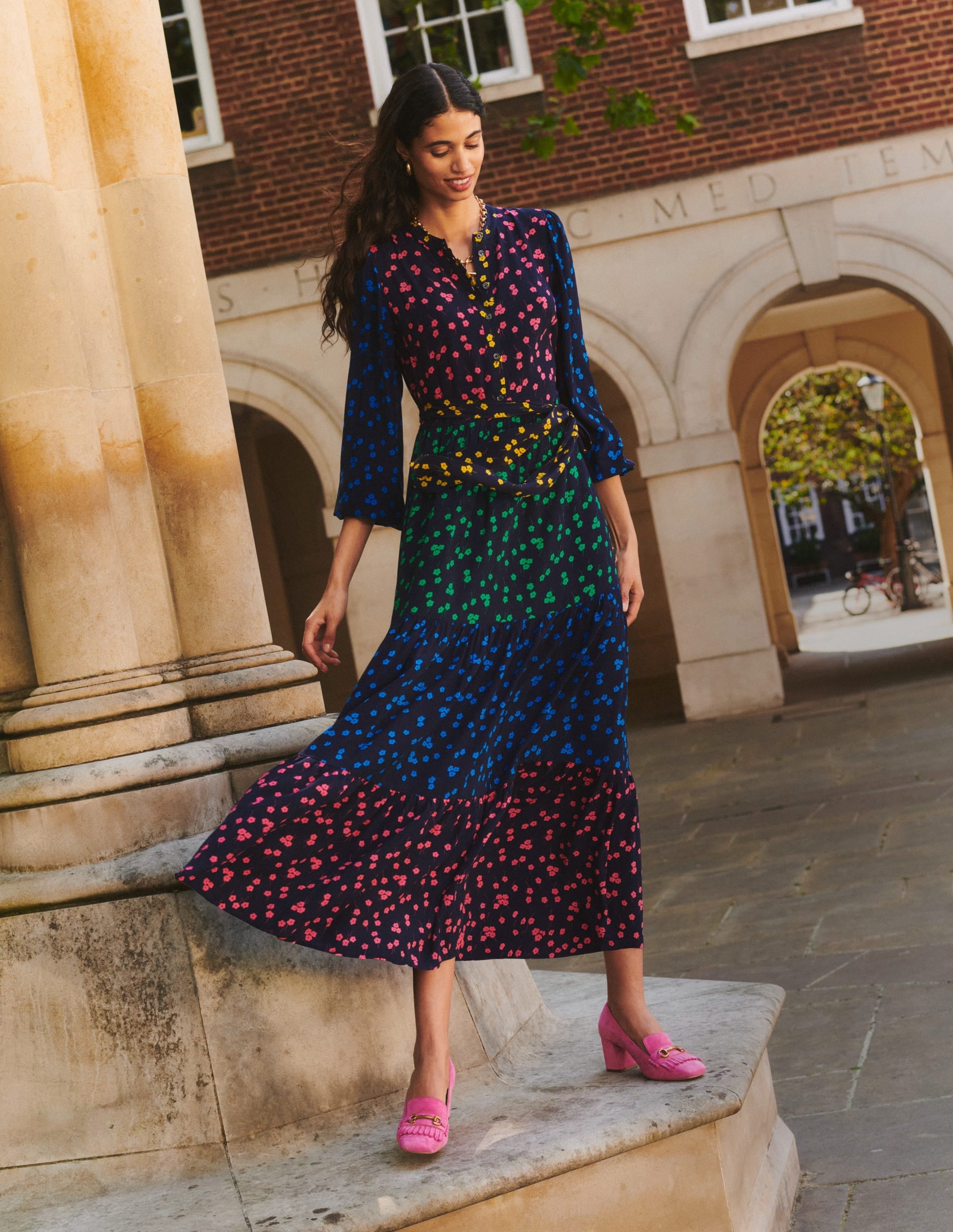 Alba Viscose Maxi Dress-Fruit Dove, Fall Spring - Image 7
