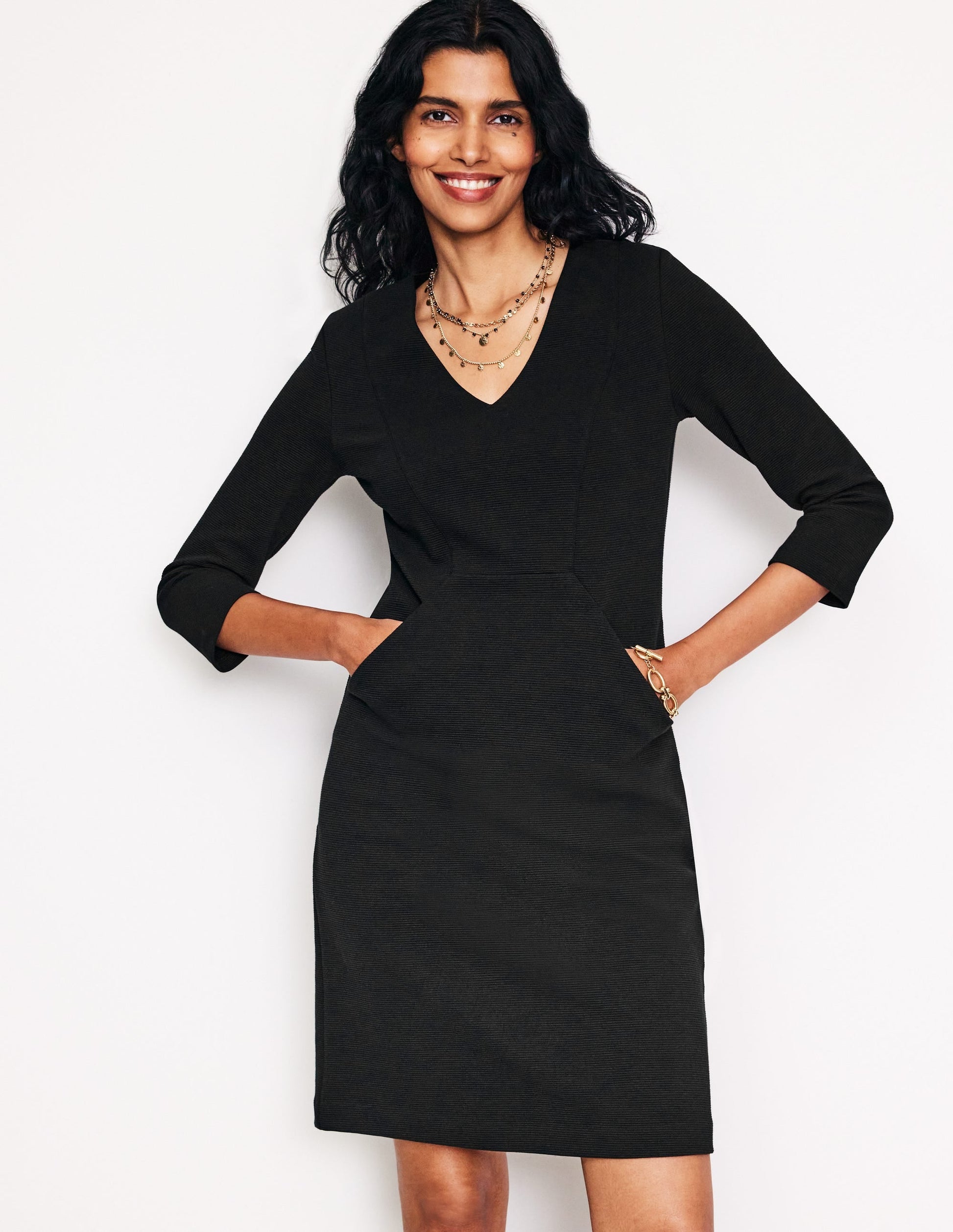 Bronte Ottoman Dress-Black-4