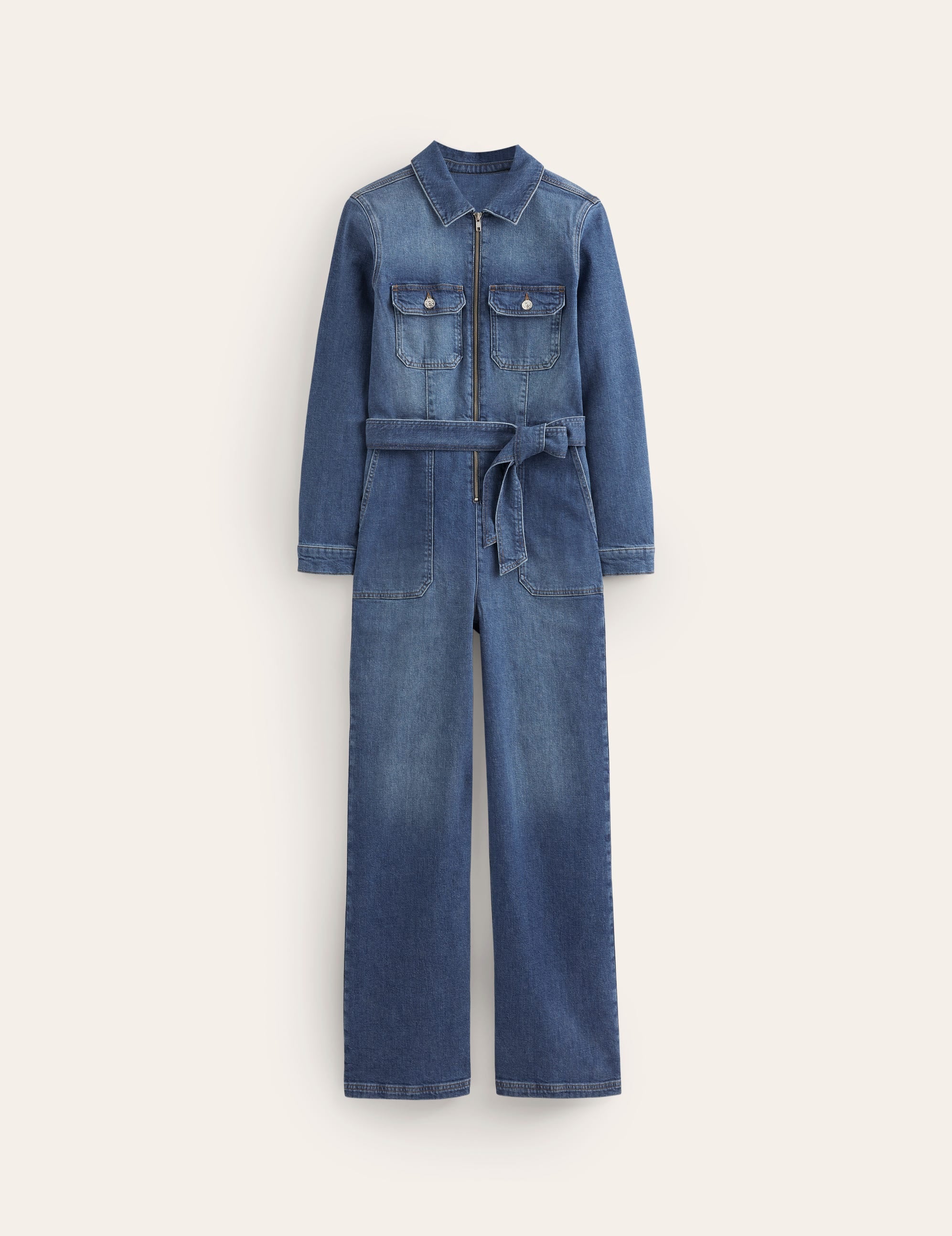 Denim Utility Jumpsuit-Mid Vintage - Image 6