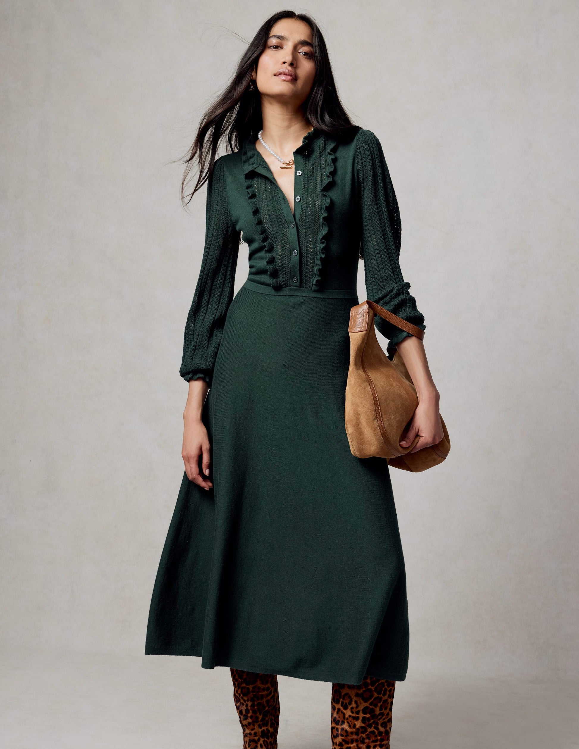 Winifred Frilled Knitted Dress-Glade-5