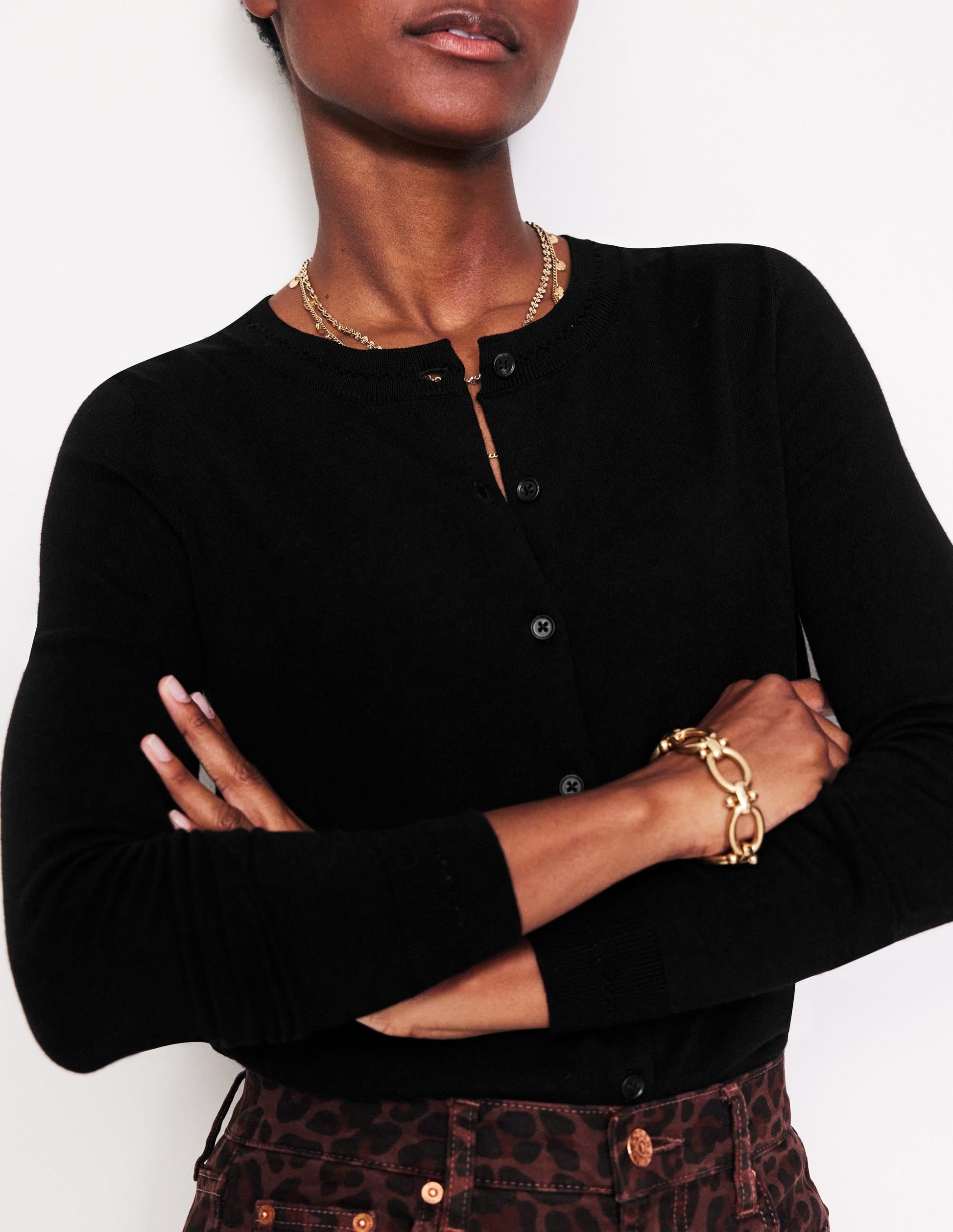 Catriona Cotton Cardigan-Black-2