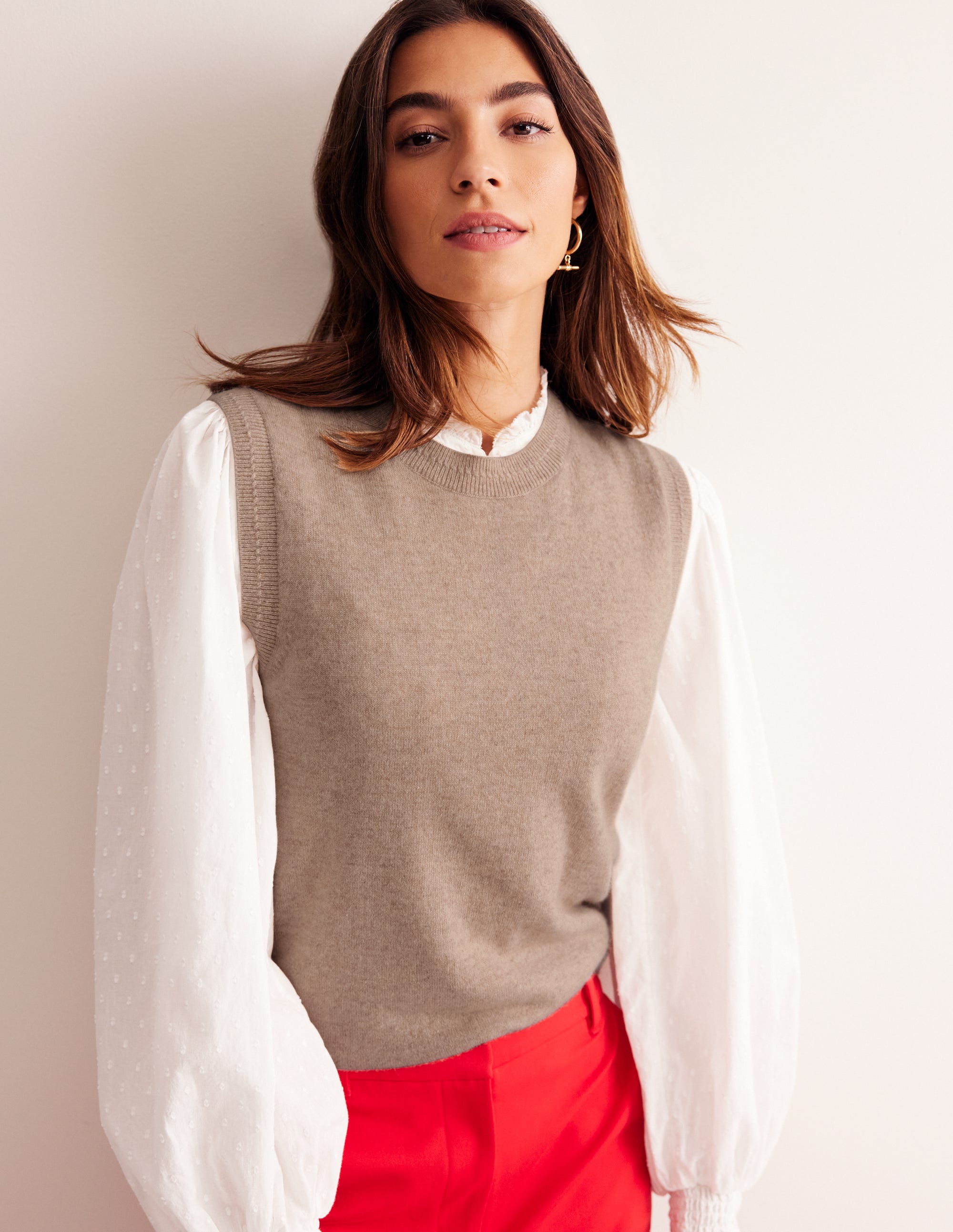 Eva Cashmere Tank-Chinchilla Melange - Image 1
