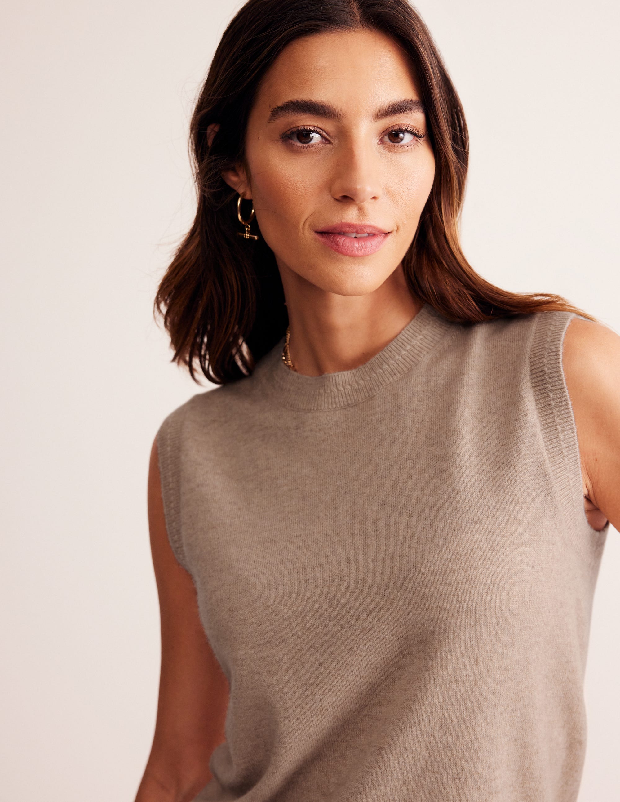 Eva Cashmere Tank-Chinchilla Melange - Image 2