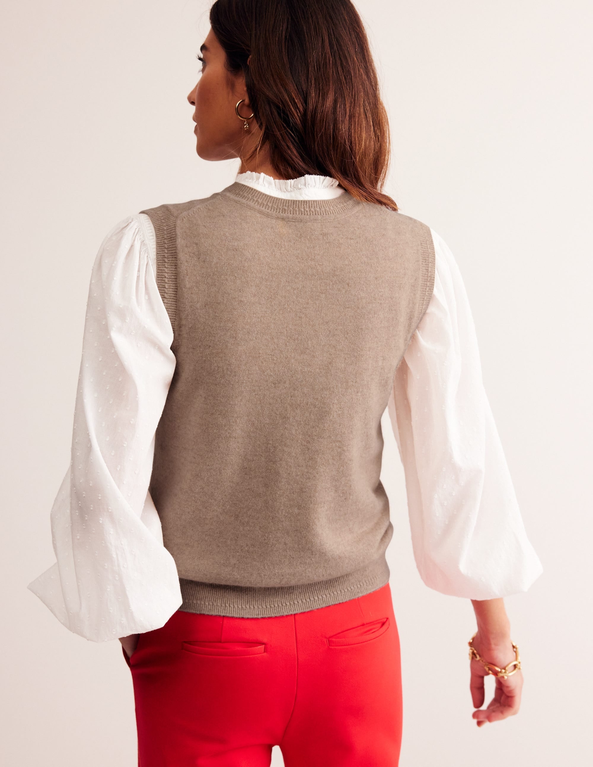 Eva Cashmere Tank-Chinchilla Melange - Image 3